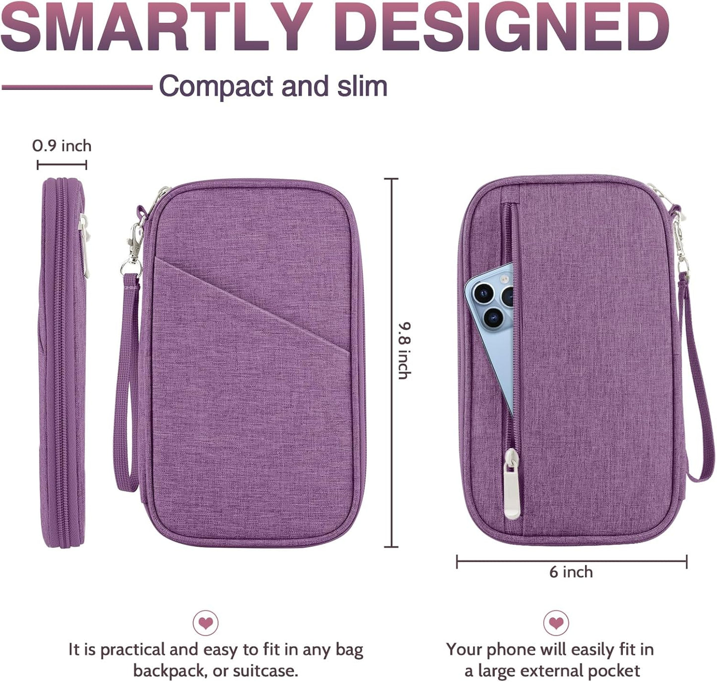 Passport Holder Family, Women Rfid Blocking Passport Wallet, Travel Essentials Premium Wallets, Waterproof Passport Holders Bag for Men Traveling, Travel Document Organizer Credit Cards Case