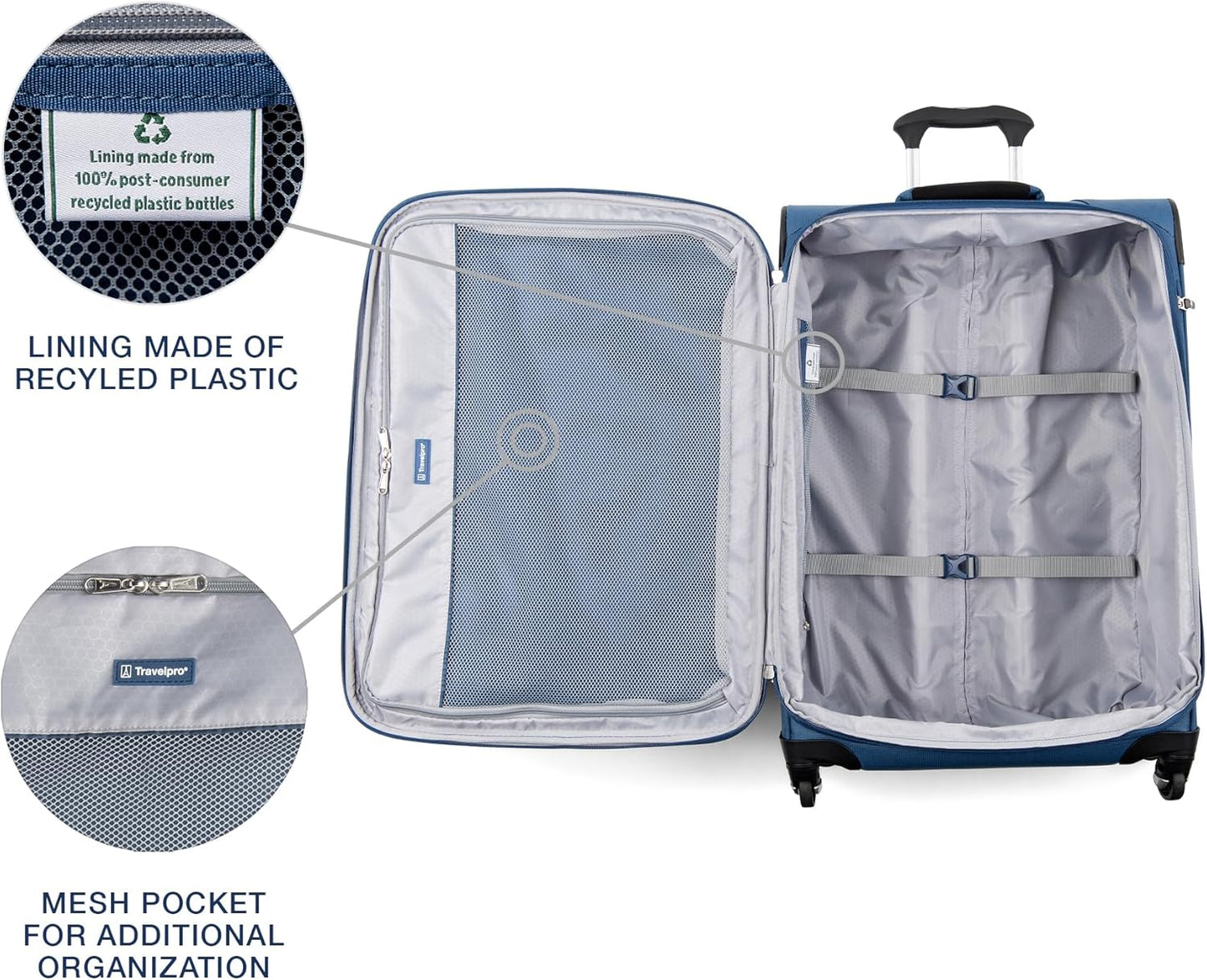 Travelpro Maxlite 5 Softside Expandable Checked Luggage with Spinner Wheels, Lightweight, 25-Inch