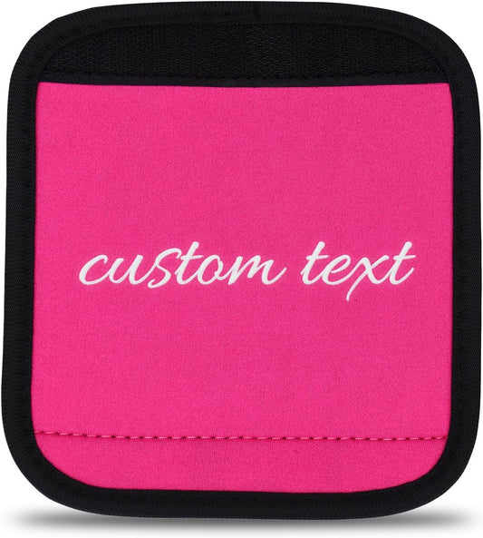 Luggage Handle Wraps Personalized Custom Embroidered Name for Suitcase Travel Luggage Identifiers/Tags/Marker/Grips (Blue)