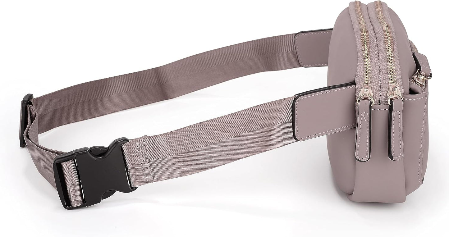 UTO Fanny Pack for Women Crossbody Trendy Fashion Belt Purse Chest Waist Hip Bumbag for Outdoor Shopping Travel Hiking