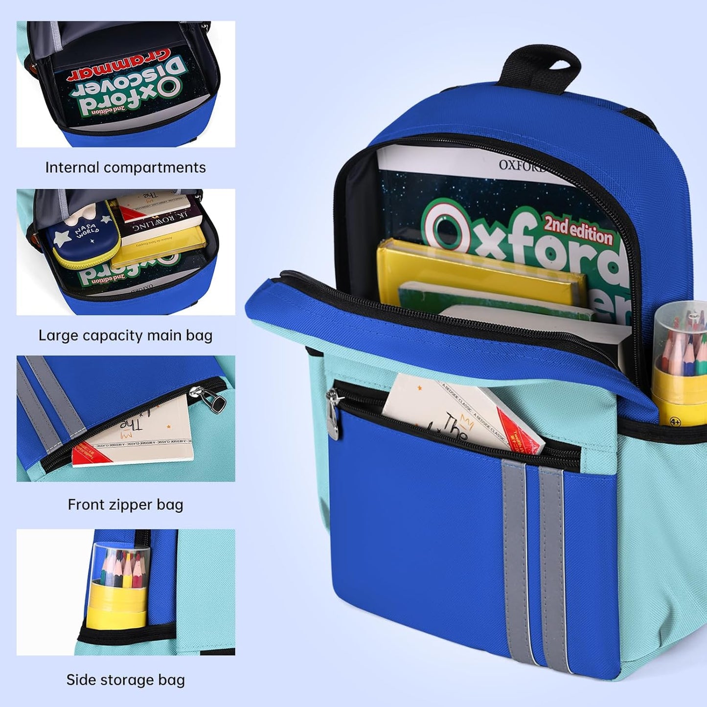 Kids Backpack for Boys Kindergarten School Backpack 14 inch Bookbag for Boys 4-8