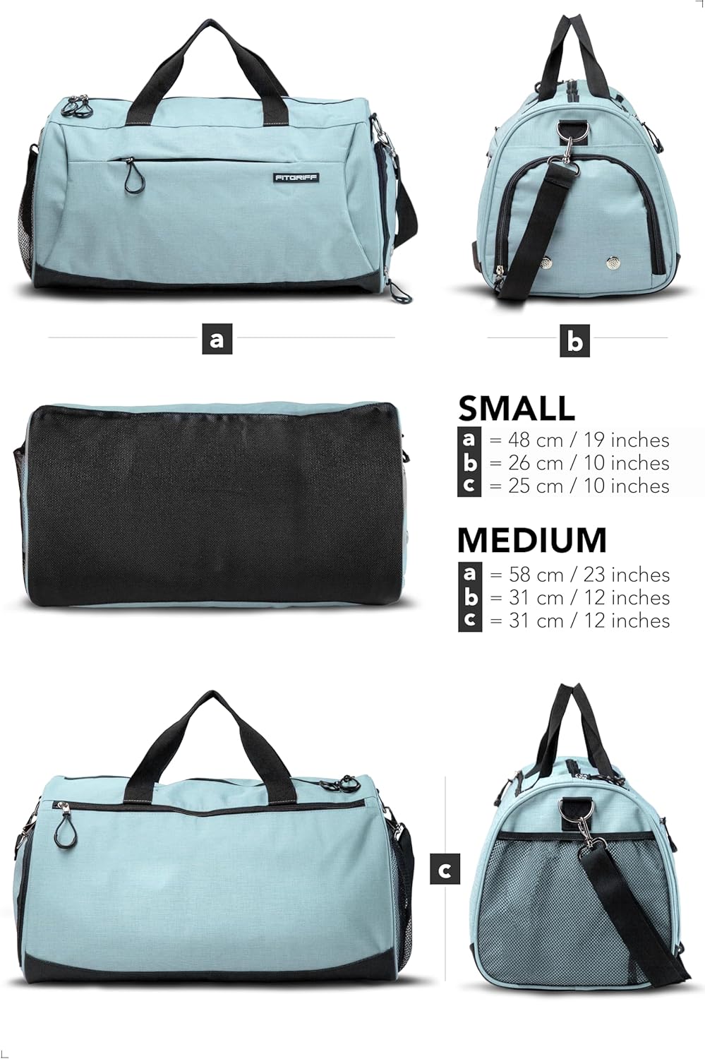 Fitgriff® Gym Bag for Men & Women with Shoe & Wet Compartment - Duffle Bag for Travel, Sports