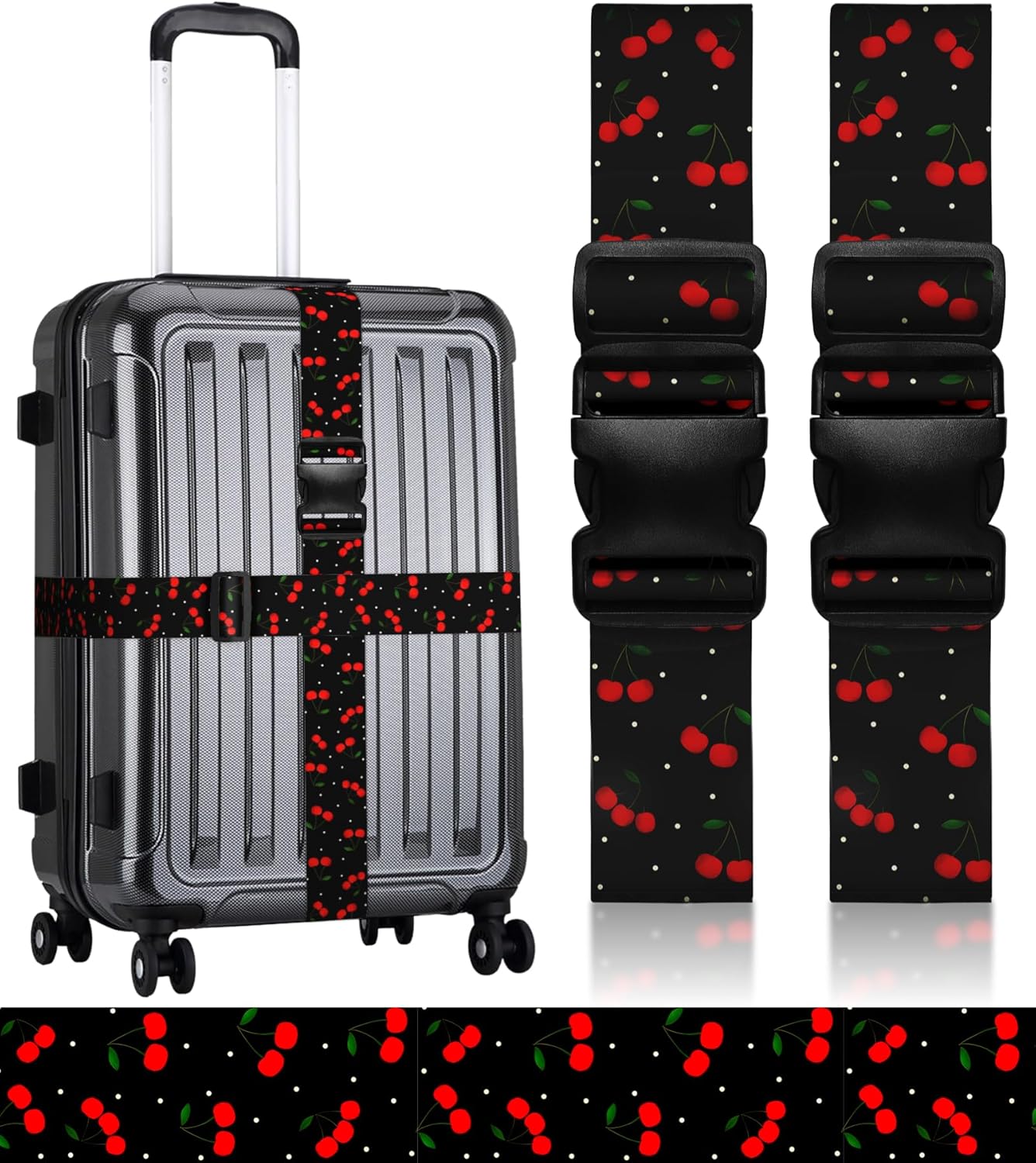 Luggage Straps for Suitcases Travel Belt Luggage Band Heavy Duty Traveling Luggage Identifier Cute Women Girls Unique Accesory,