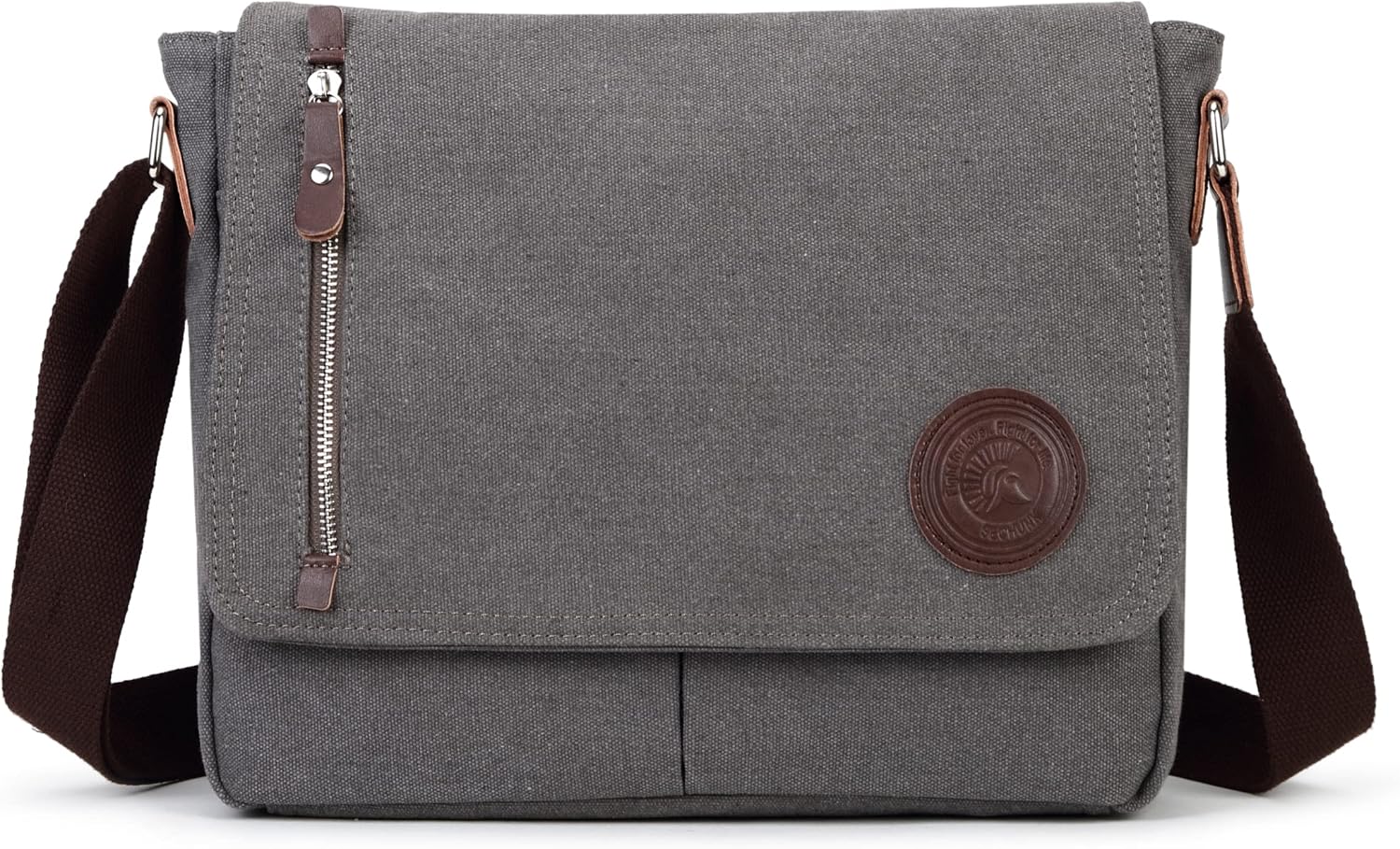 Sechunk Canvas Small Messenger Bag Vintage Shoulder bag Everyday Purse Crossbody bag for men women