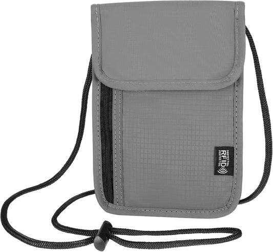 RFID Blocking Passport Holder Travel Neck Wallet Neck Pouch Family Passport Holder Organizer Case Security Lightweight Travel Wallet for Women Men