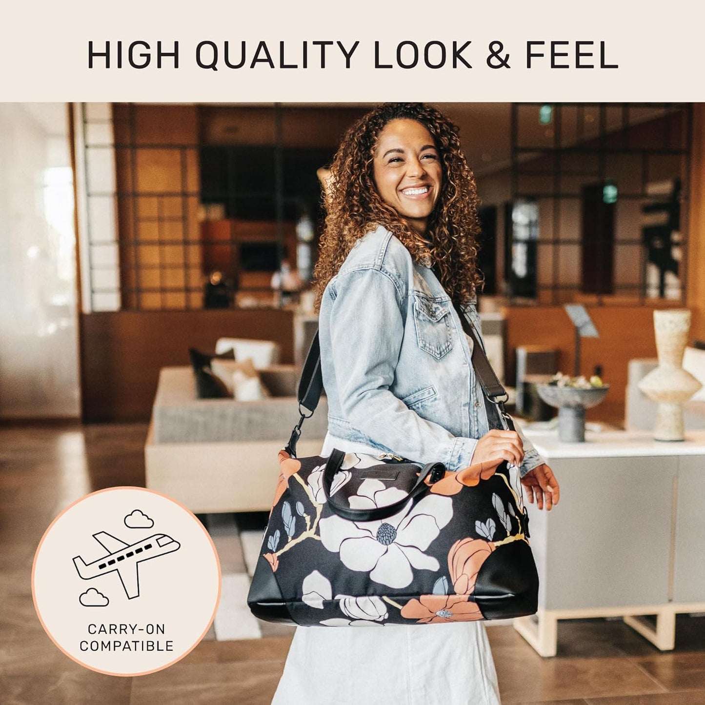 Jadyn Luna Women's Weekender Bag and Travel Duffel, Large 37 Liter Capacity