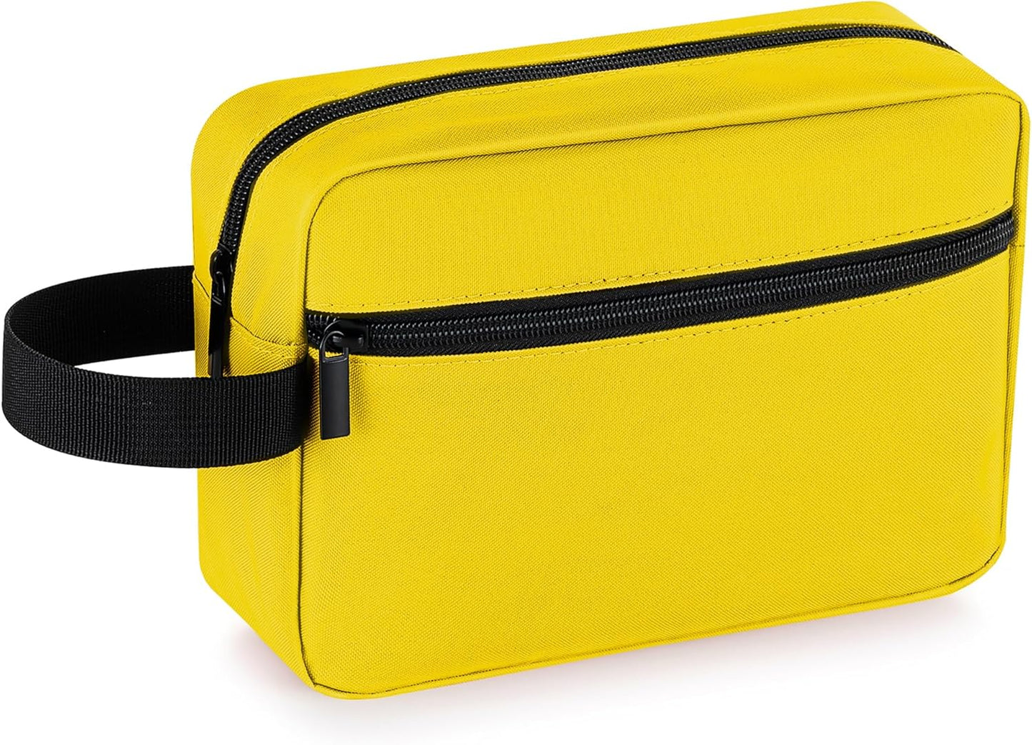 Elviros Travel Toiletry Bag for Women and Men,Lightweight Makeup Bag Hanging Dopp Kit with Shaving Compartment Cosmetic Organizer Small Tool Bag Travel Essentials,Bright Yellow