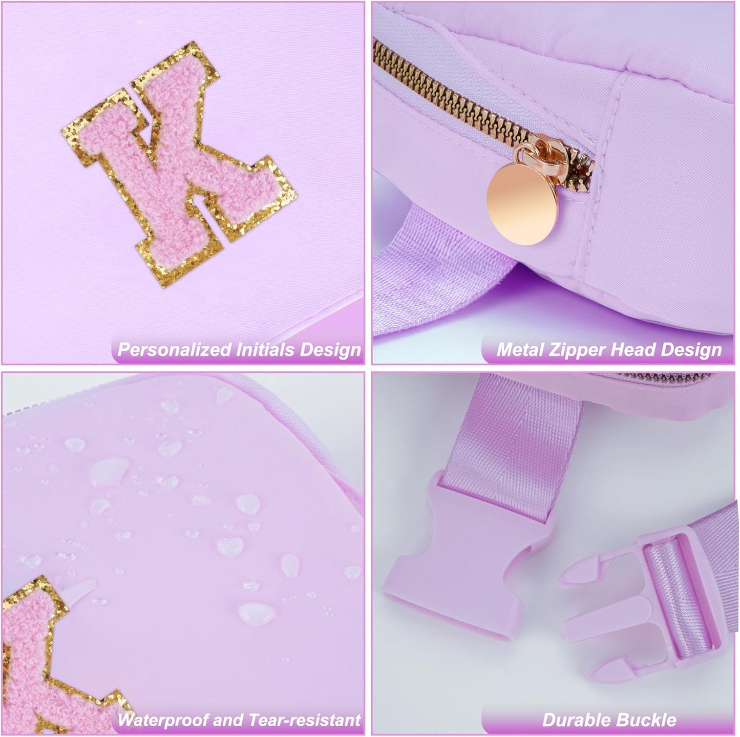 Birthday Gifts for 6 7 8 9 10 11 12 13 Year Old Girls,Fanny Pack Belt Bag Crossbody Bags for Women Girls Kids,Fashion Waist Packs Cute Teen Trendy Stuff Travel Essentials | Lavender,K