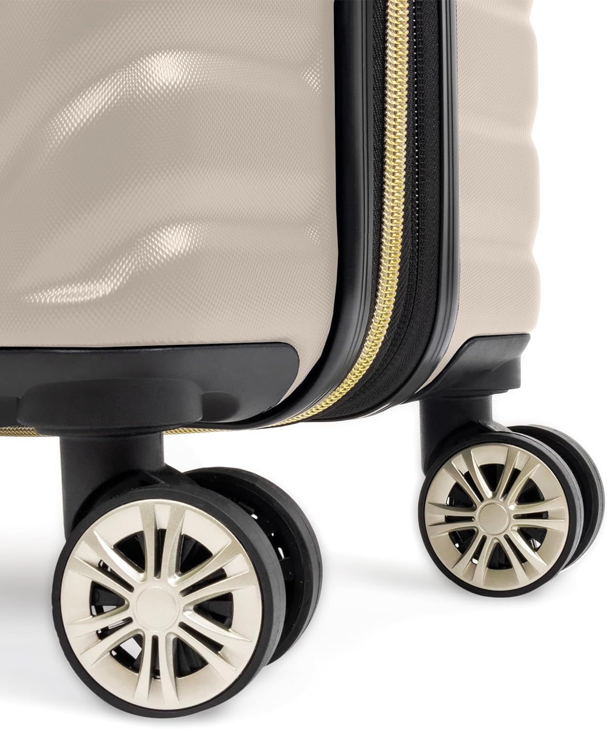 Kenneth Cole REACTION Madison Square Lightweight Hardside Chevron Expandable Spinner Luggage, Taupe, 24-Inch Checked