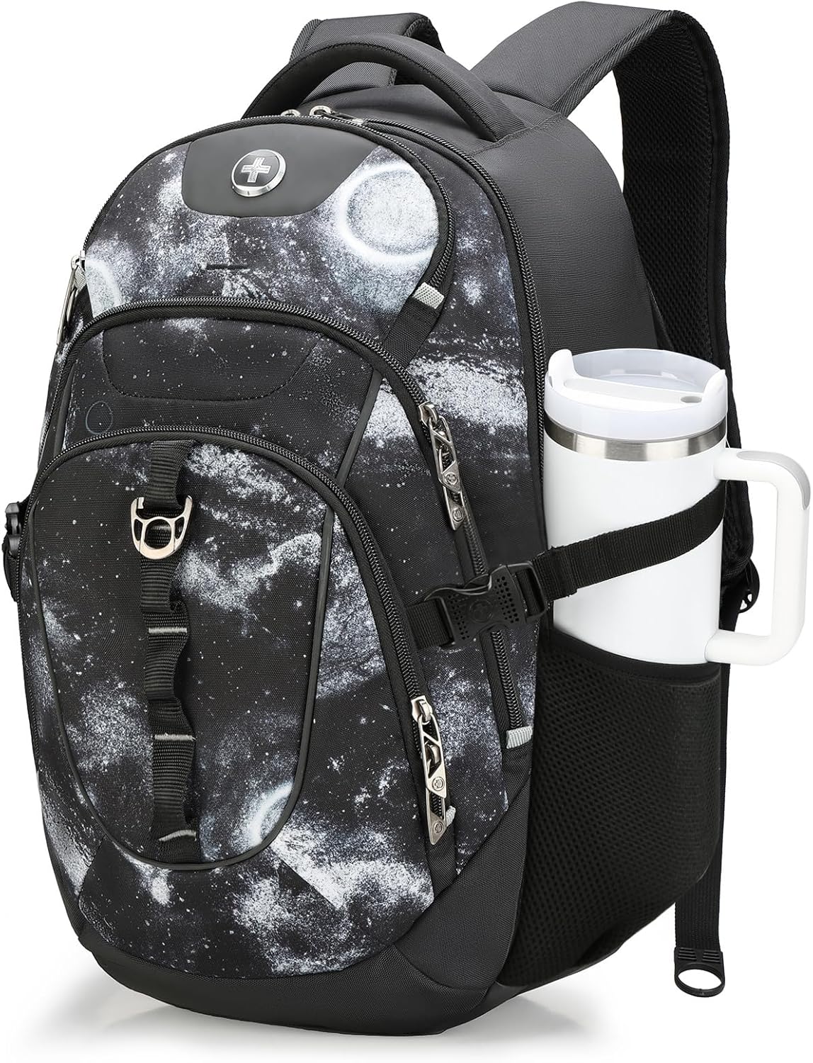 Swissdigital Laptop Backpack with USB Charging Port, Travel Backpack Fits 15.6 inches Computer, 31L Backpack for Men, Starry Sky | SD803