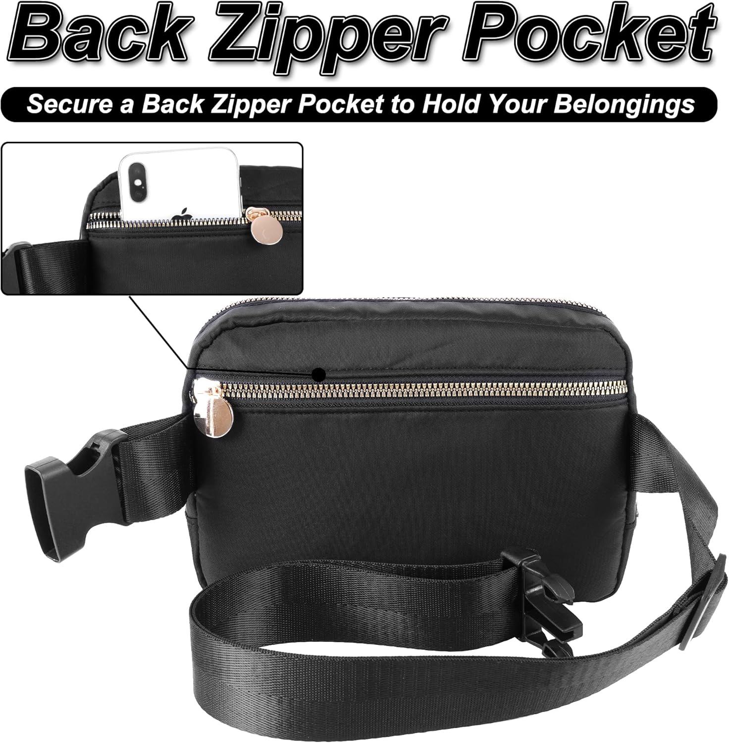 Personalized Belt Bag for Women Girls - Fashion Mini Waist Packs with Adjustable Strap - Trendy
