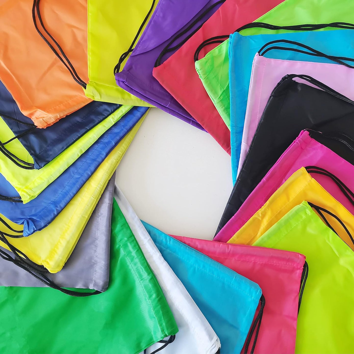 42 Pcs Drawstring Backpack Bags Sack Pack Cinch Tote Sport Storage Polyester Bag for Gym Traveling（20 Colors）