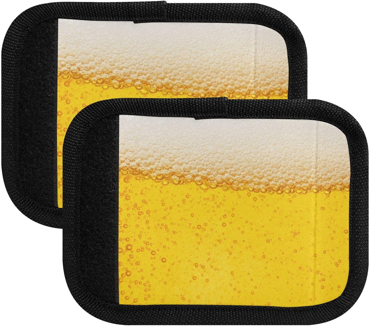Funny Beer 2 Pack Luggage Handle Wrap for Suitcase Luggage Identifier Travel Tags Handle Protection Sleeve Cover