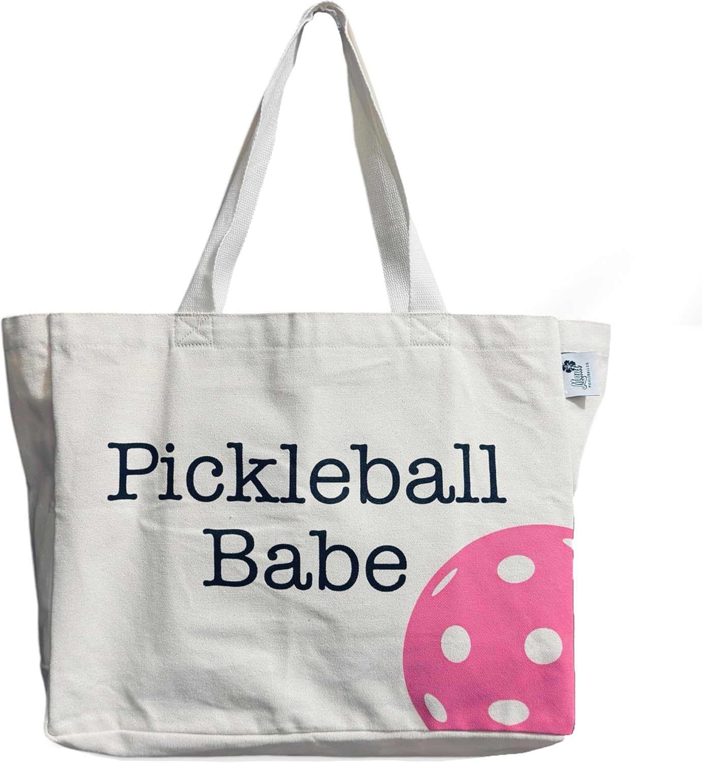 Large Canvas Pickleball Tote - Sustainable, Funny & Cute Grocery Bag
