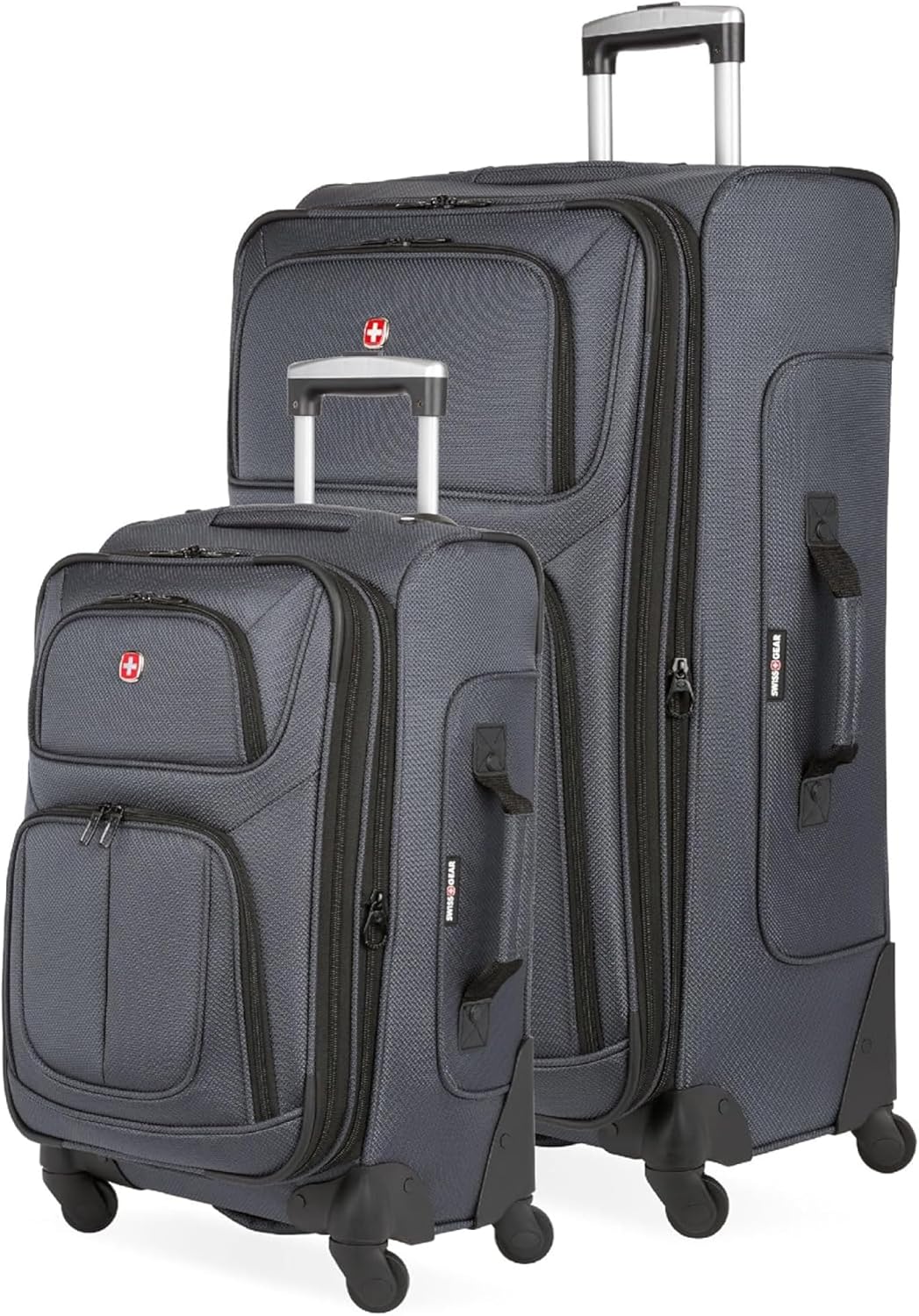 SwissGear Sion Softside Expandable Luggage, Dark Grey, 2-Piece Set (21/29)