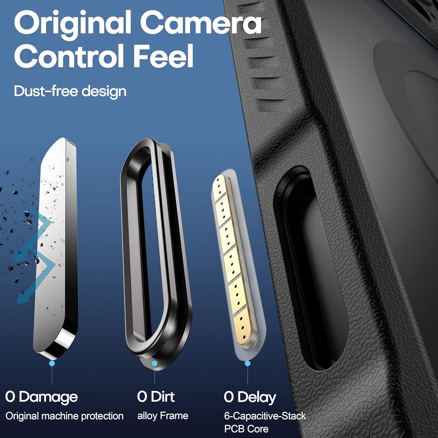 CellEver Strong Magnetic for iPhone 16 Pro Max Case with Camera Control Capture Button [Camera