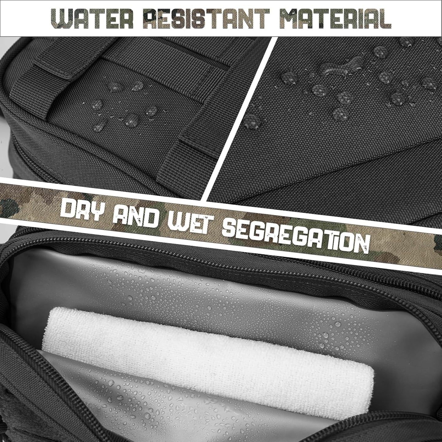 QT&QY Tactical Toiletry Bag For Men Hygiene Bag EDC Military Tool Molle Pouches Small Dopp Kit Mens