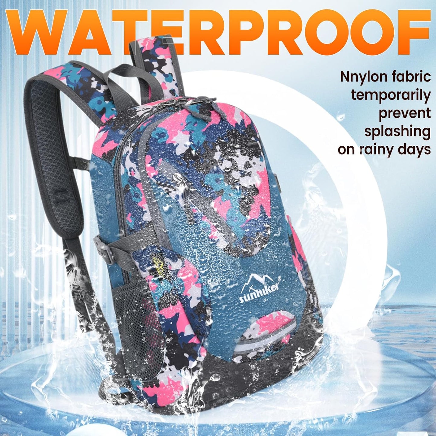 sunhiker Small Hiking Backpack Women Men 20L Lightweight Travel Backpack Daypack Casual Backpack For Cycling Outdoor Camping