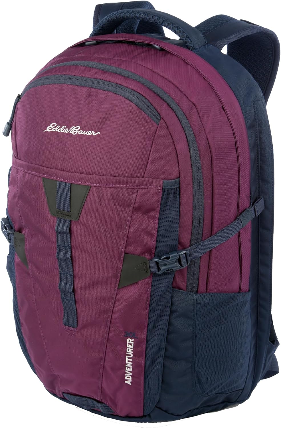 Eddie Bauer Adventurer Backpack with Organization Compartments and Hydration/Laptop Compatible Sleeve, Women's Adventurer - Dark Plum, 30L