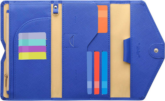 ZOPPEN Mulit-purpose Rfid Blocking Passport Holder Travel Wallet (Ver.4) Passport and Vaccine Card Holder ComboTri-fold Document Organizer Travel Essentials