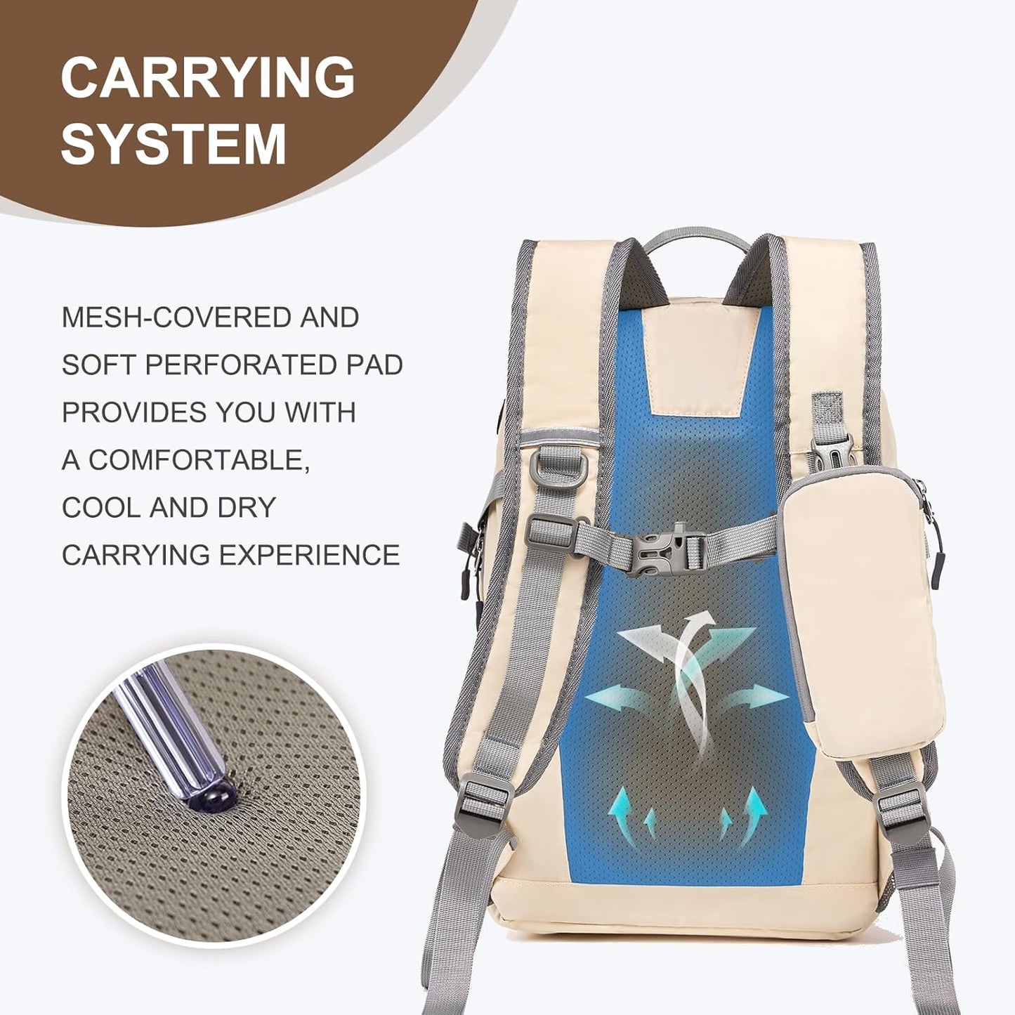 Hiking Backpack for Women Men 20l with Removable Phone Pocket Lightweight Small Travel Backpack