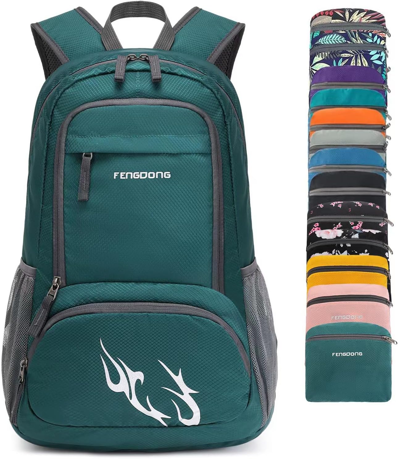 FENGDONG 35L Lightweight Foldable Waterproof Packable Travel Small Hiking Backpack Daypack for men women