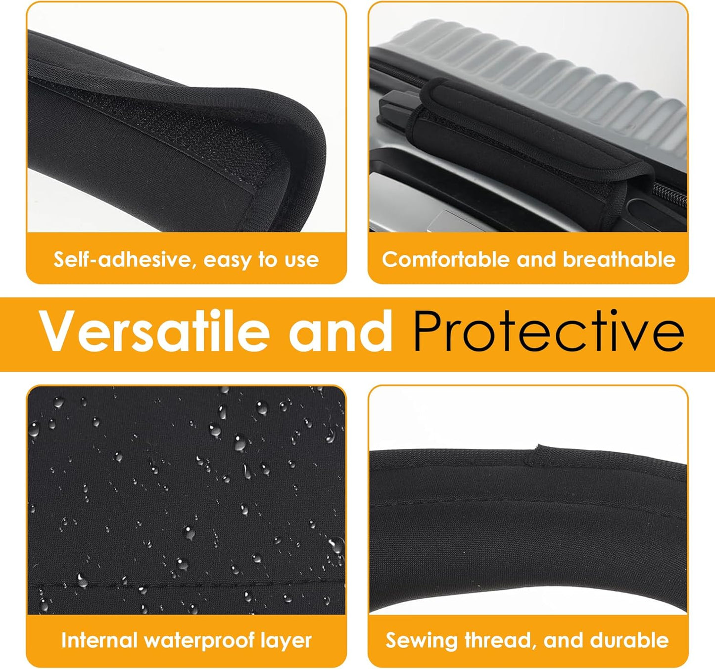 Luggage Handle Wraps – Premium Neoprene Handle Protectors for Suitcases, Bags & Carry On | Travel