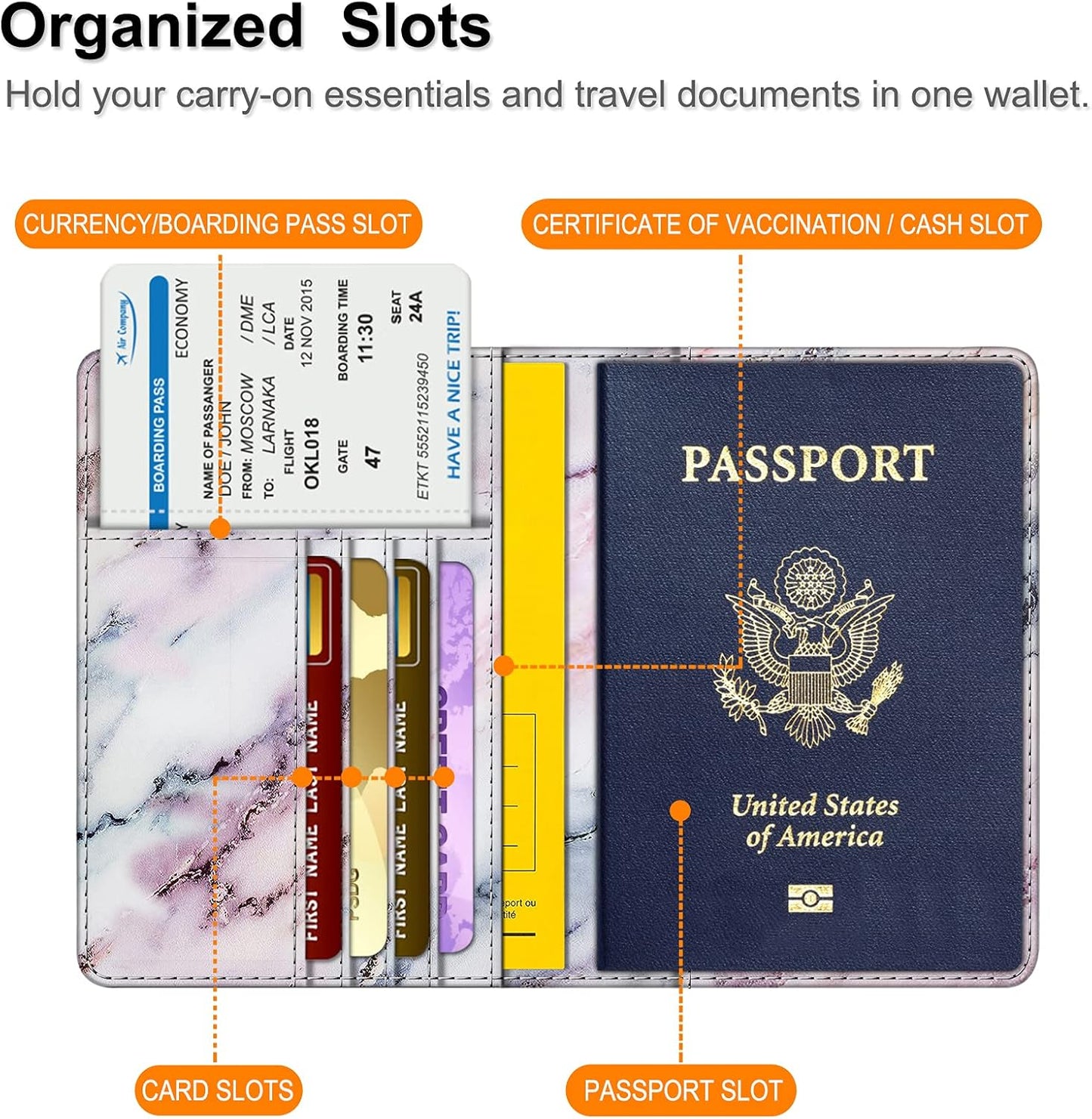 FINTIE Passport Holder, Slim Travel Wallet RFID Blocking Card Case Cover Passport Cover Protector Essentials with Credit Card Slots for Women/Men