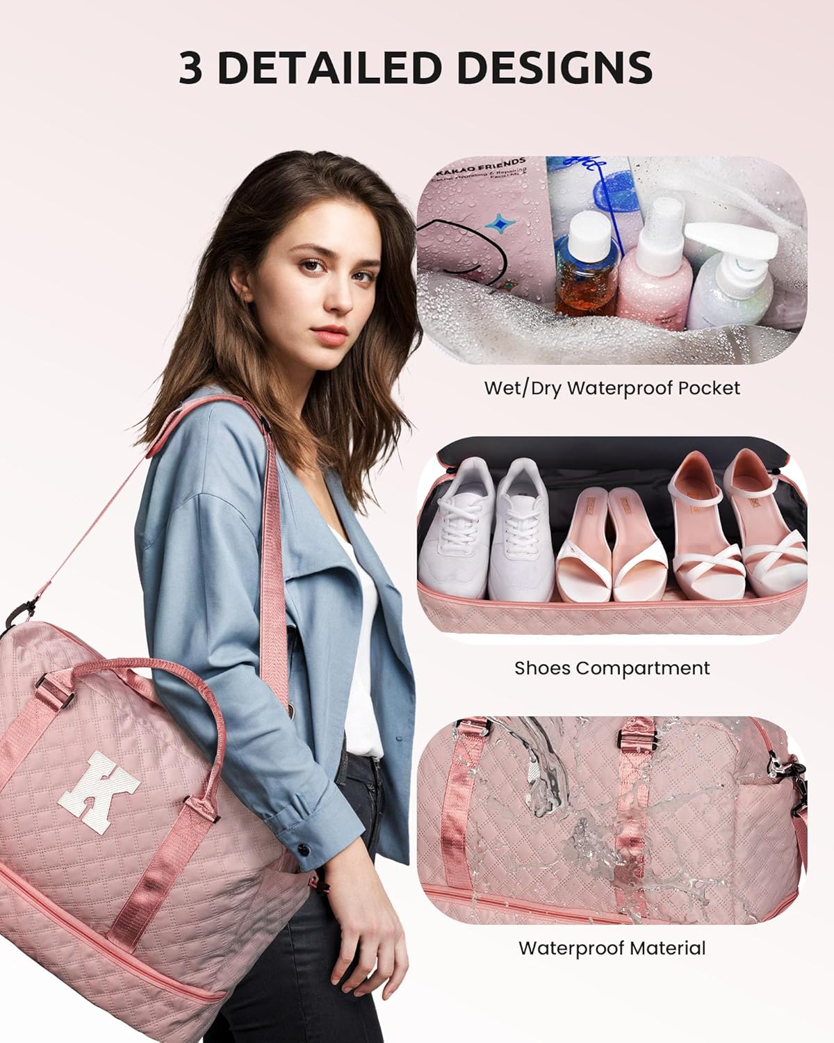 Trip Gifts for Mom From Daughter - 5 6 7 8 9 10 11 12 13 14 15 16 Year Old- Duffle Bag with Shoe