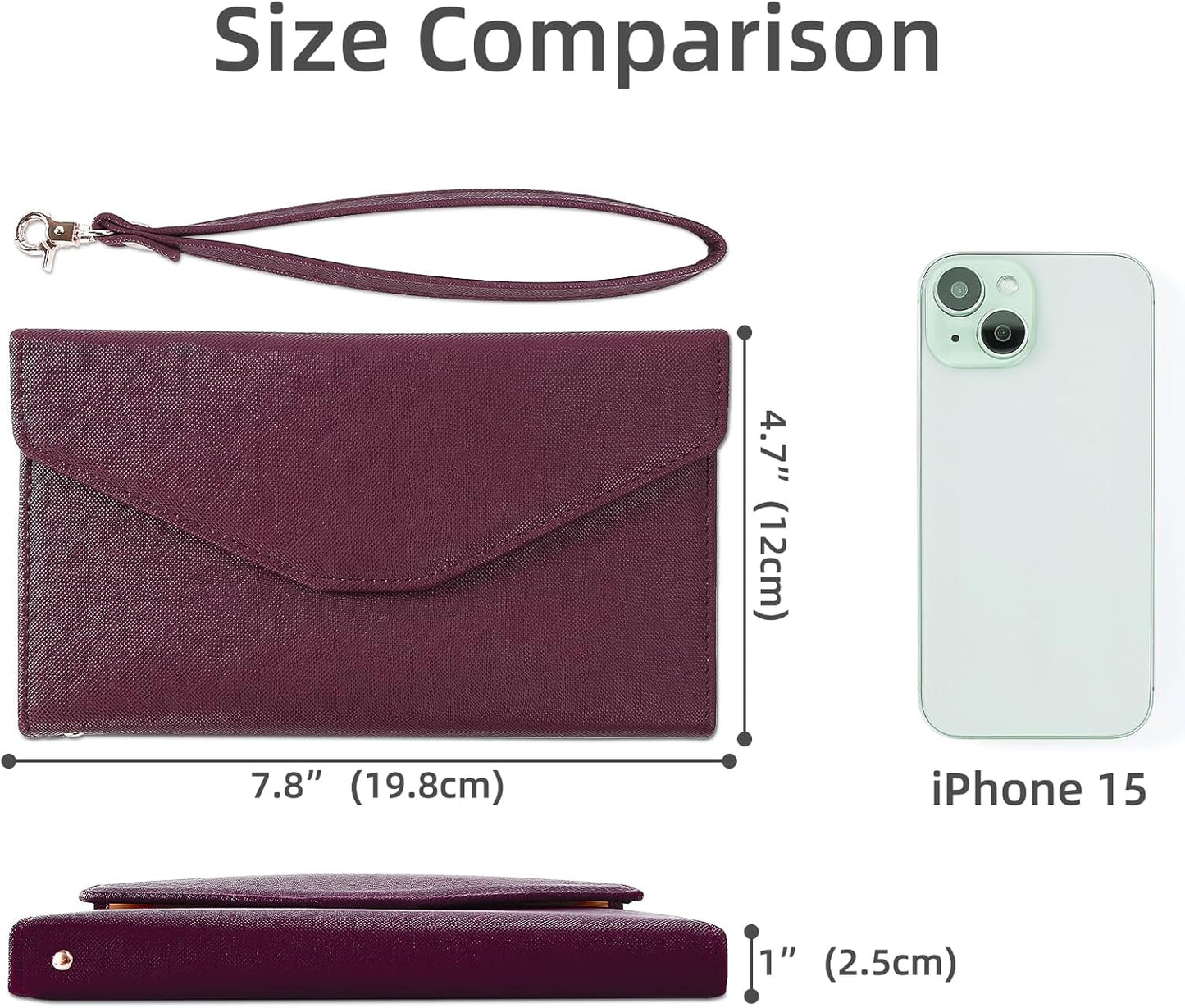 ZOPPEN Passport Holder Women Travel Wallet (Ver.5) for Women Rfid Blocking Passport Cover Case Document Organizer Wrist Strap