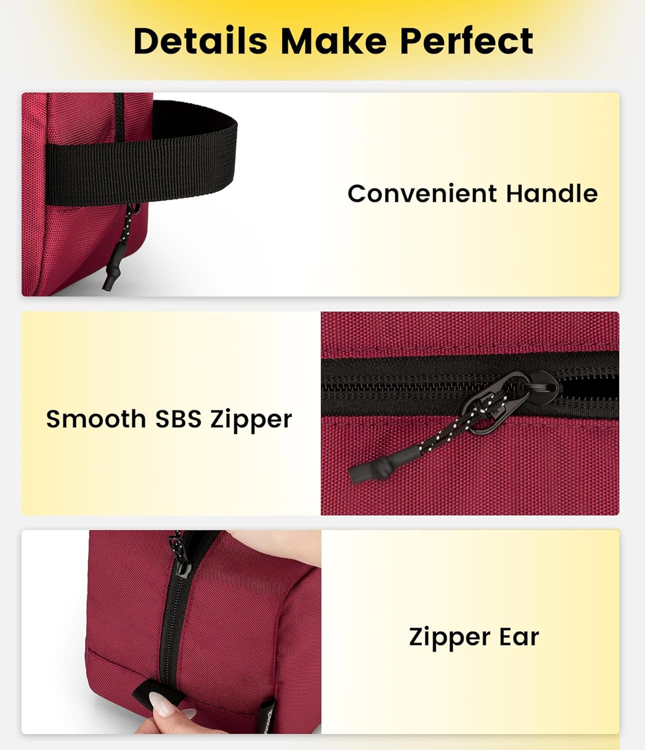 Vorspack Travel Toiletry Bag for Men - Hanging Toiletries Bag Water Resistant Travel Bag for