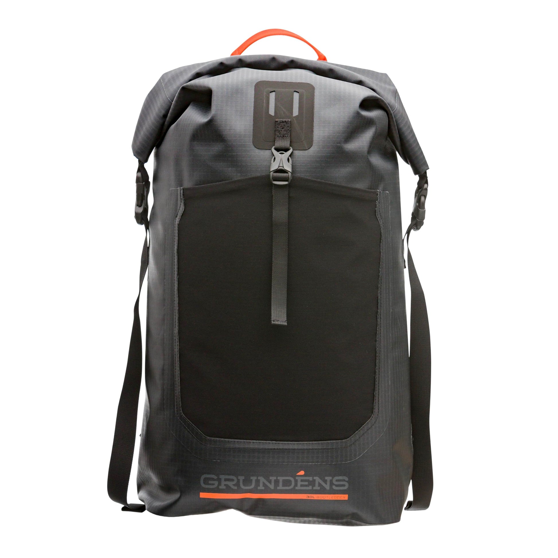 Grundéns Bootlegger Roll Top Backpack - Waterproof Pack, Black