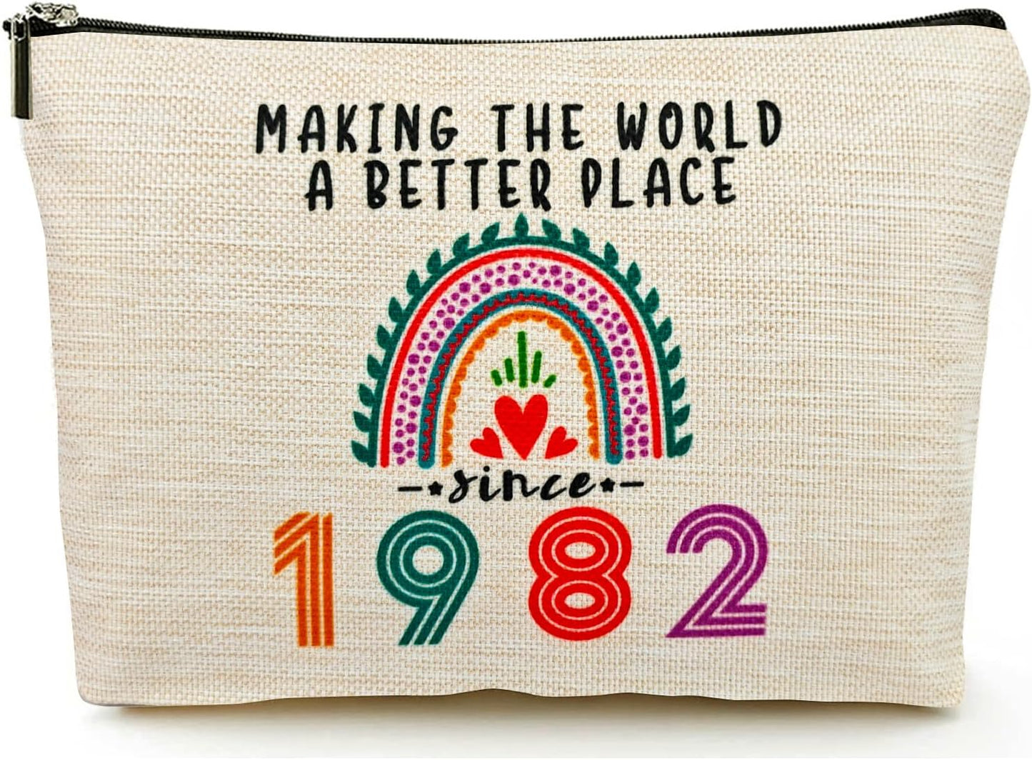 43rd Birthday Gifts Women Makeup Bag, Happy 43rd Birthday Decorations Woman, Best 43 Year Old Gifts Ideas for Her, Mom, Wife, Sister, Mothers Day, 1982 Anniversary Party Favors, Christmas