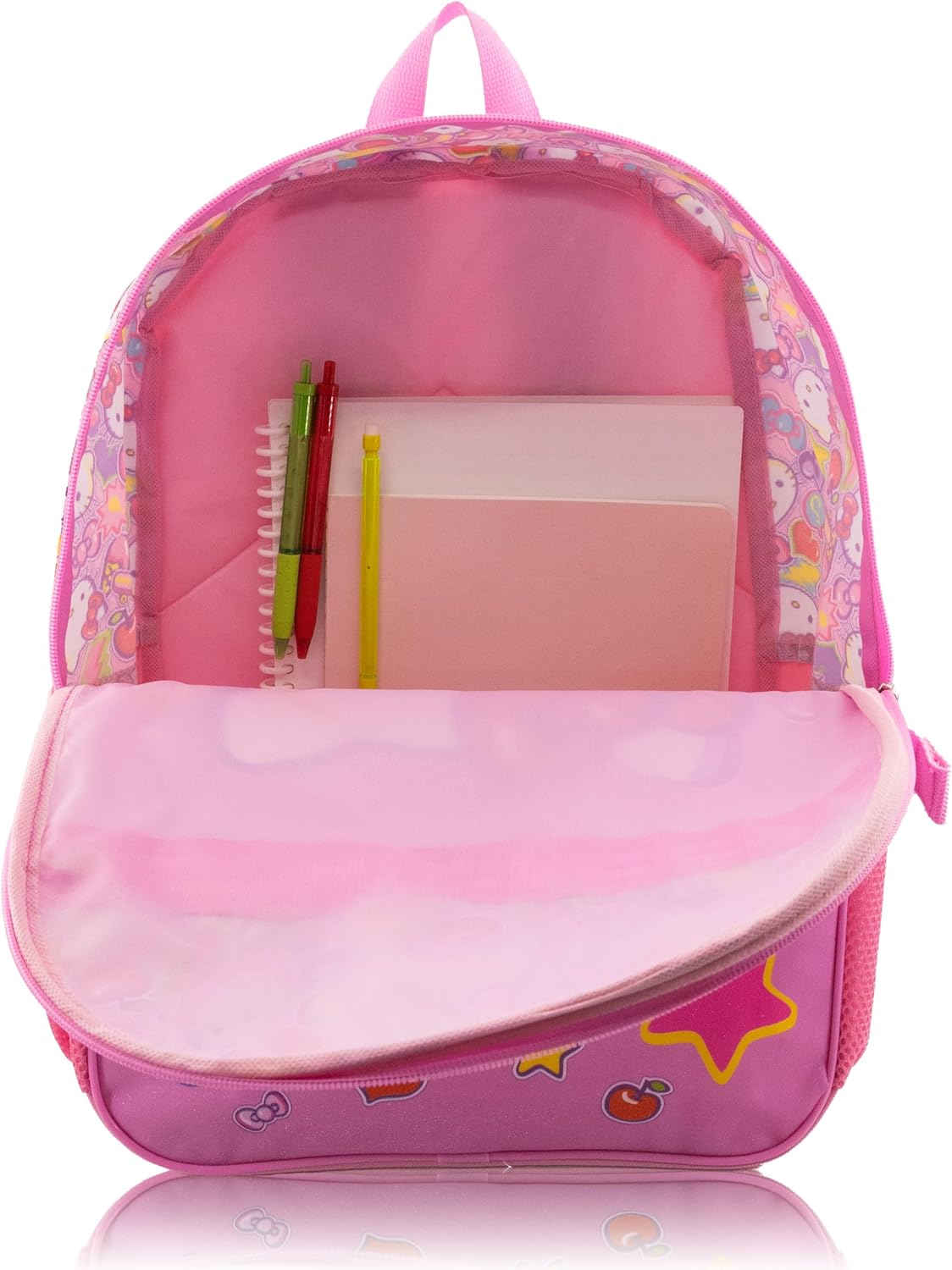 Sanrio Hello Kitty Backpack With Lunch Box for Kids | Insulated Lunch Bag Lunch Box for Girls, Boys, Toddlers | Backpack for School and Reusable Lunchbox with Matching Headphones and Water Bottle