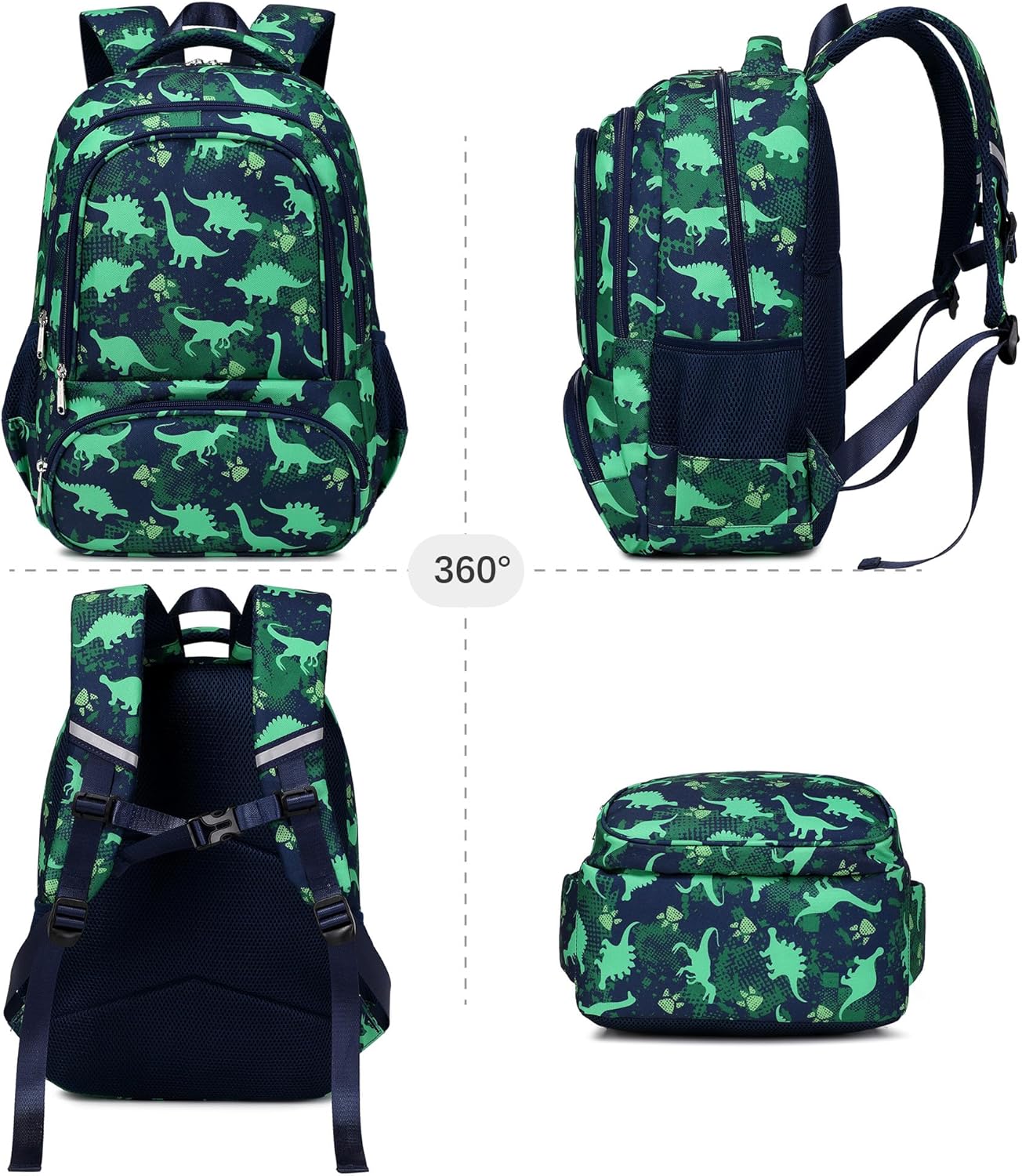abshoo Dinosaur Backpack For Boys Kindergarten Elementary Bookbag Lightweight Kids School Bag (Dinosaur)