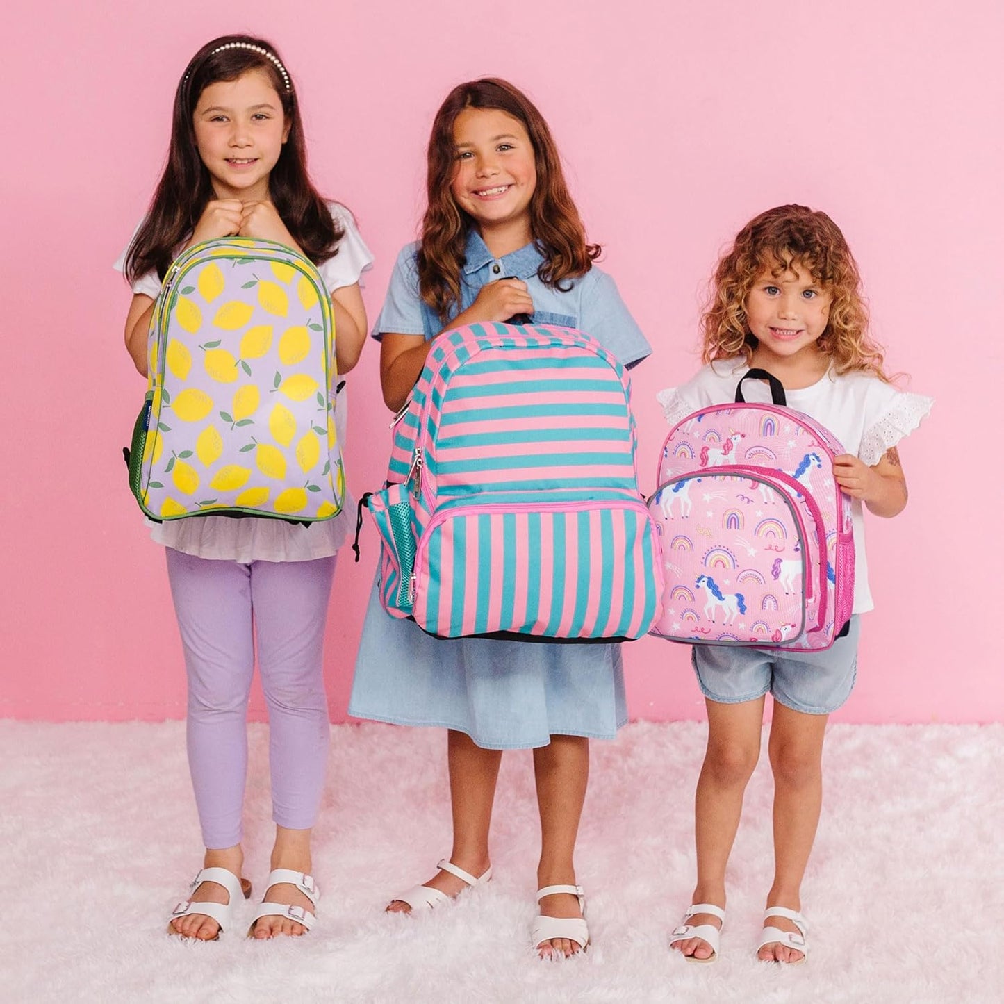 Wildkin 12-inch Kids Backpack – Padded, Adjustable, Ideal for Daycare & Travel - Rainbow Unicorns