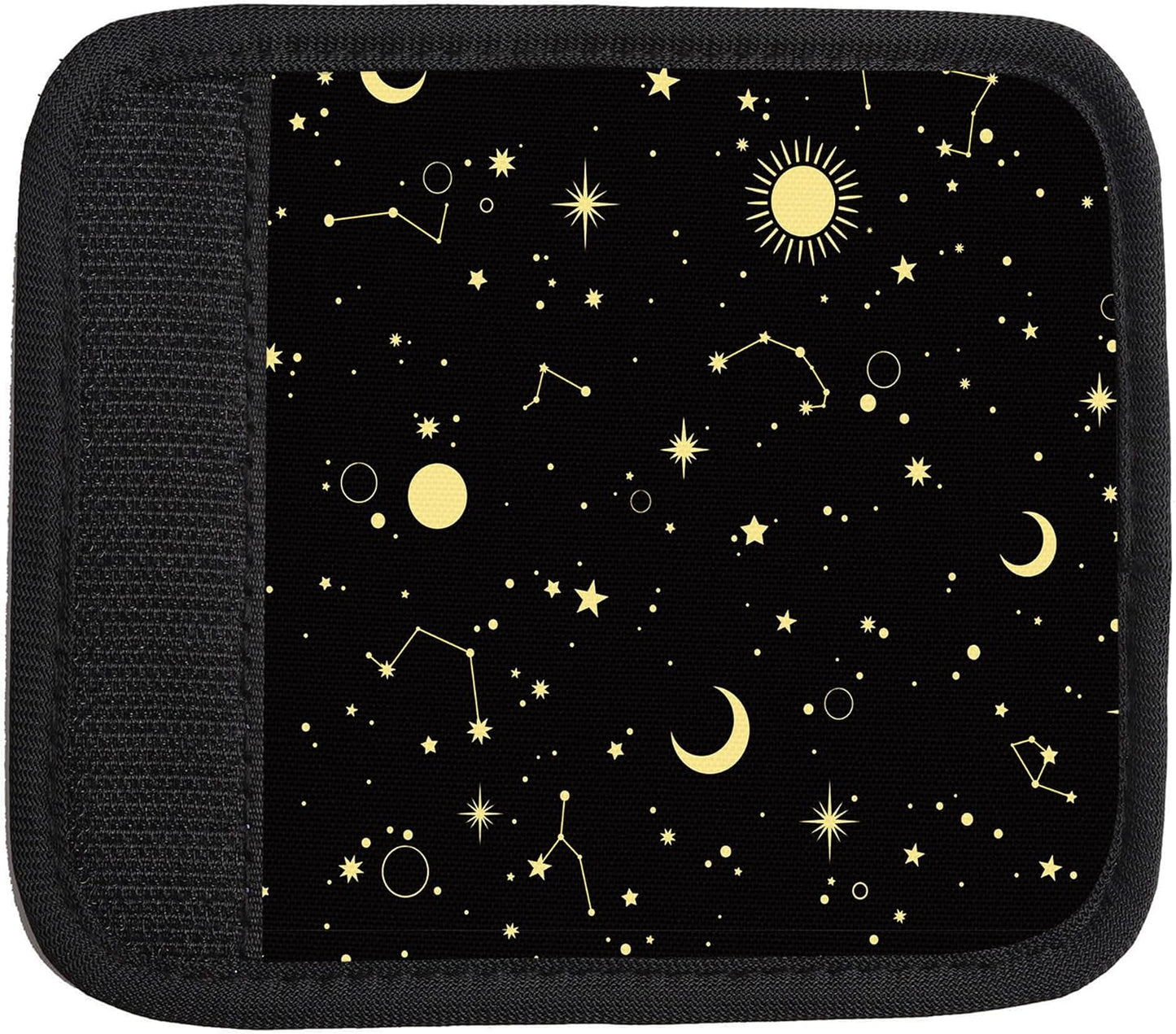 2 Pack Luggage Handle Wrap Travel Tags - Set of Luggage Tags for Suitcases, Identifiers, Marker, and Handle Covers - Cruise Accessories and Travel Gifts（Cute Moon Star