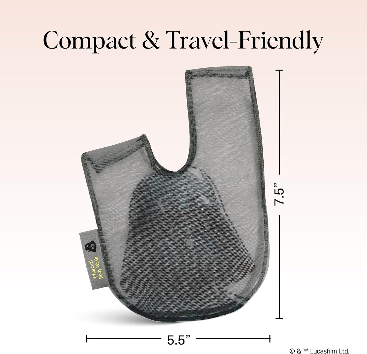 Kitsch x Star Wars Darth Vader Soap Saver Bag – Patented Mesh Bag Soap Holder for Body Wash Bar