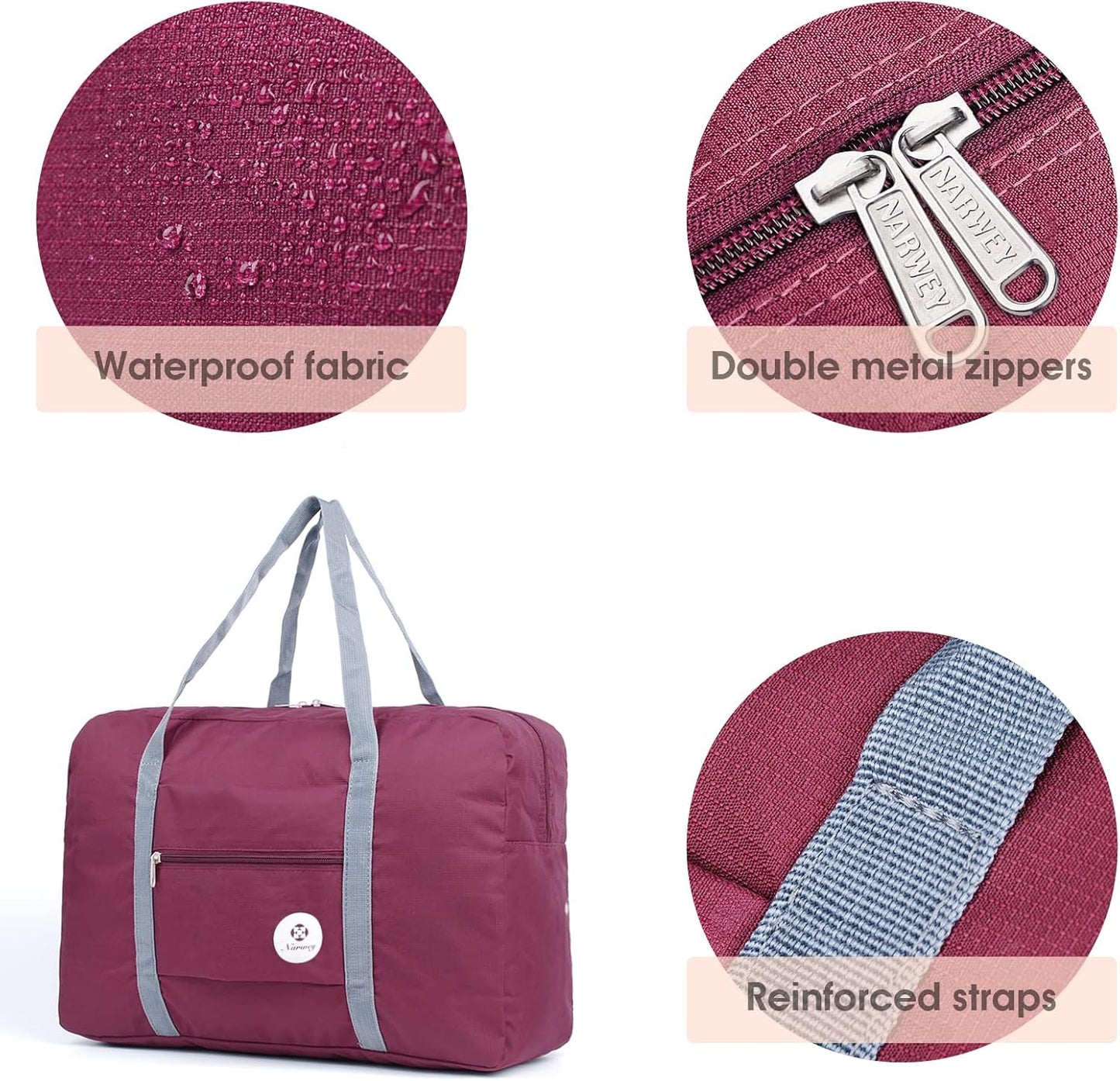 For Spirit Airlines Personal Item Bag 18x14x8 Foldable Travel Duffel Bag Tote Carry on Luggage Duffle Overnight for Women and Men