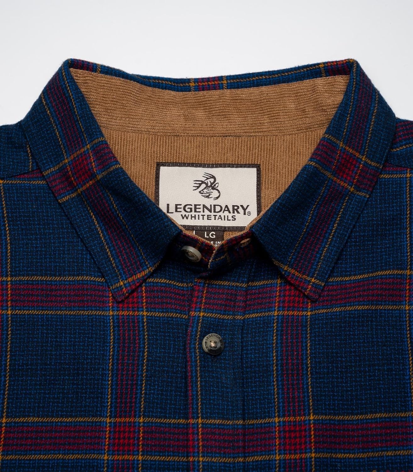 Legendary Whitetails Men's Flannel Shirt Long Sleeve Button Down 100% Cotton