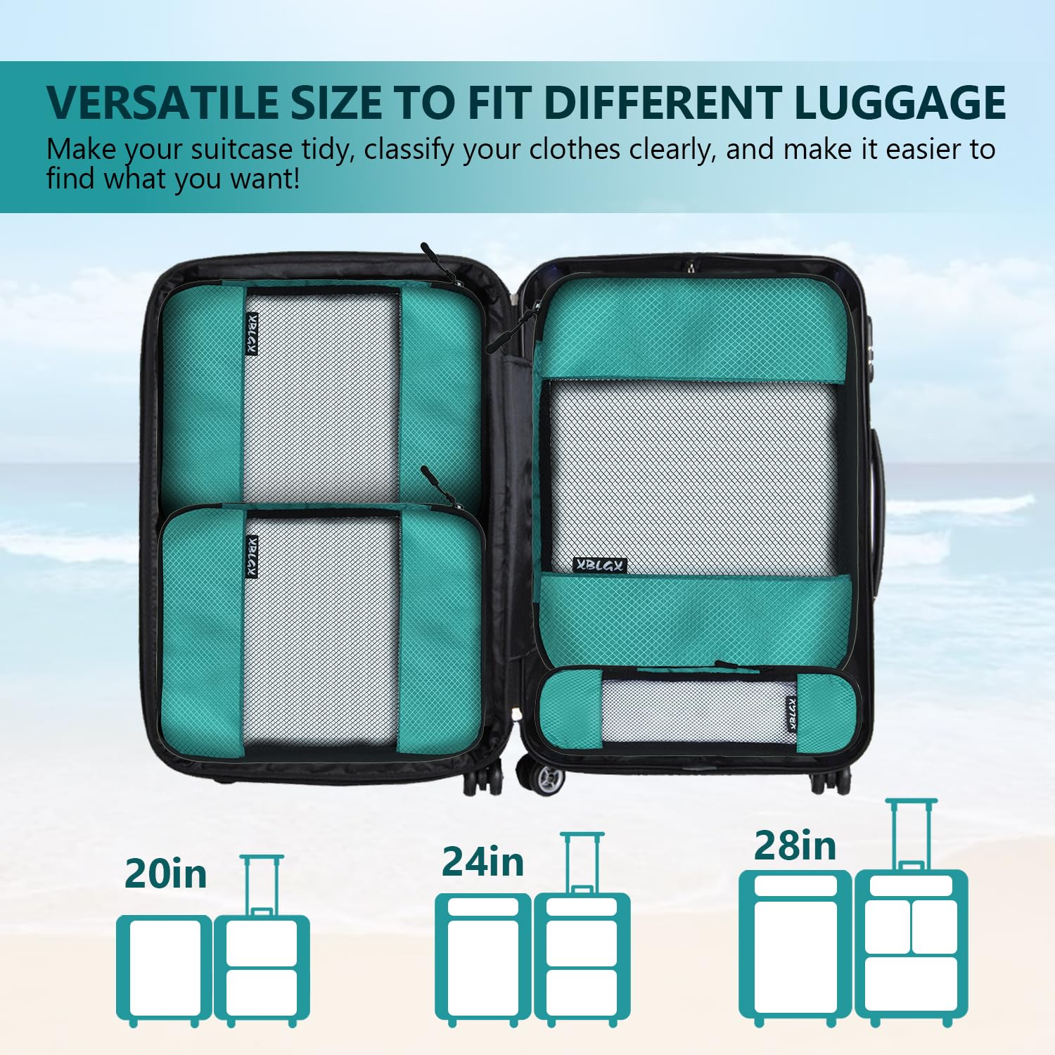 Compression Packing Cubes for Suitcases,5 Set Travel Essentials, Lightweight Luggage Organizer