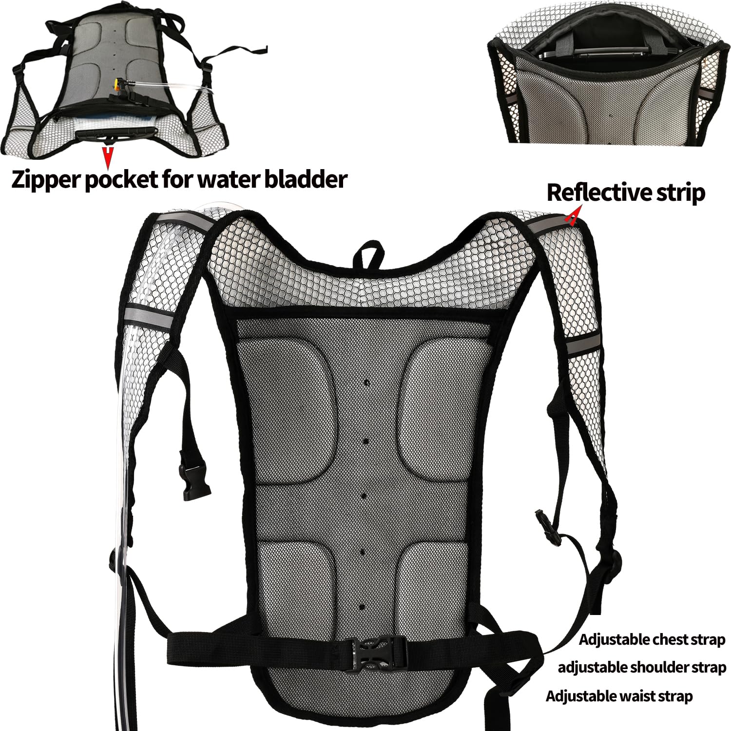 Baen Sendi 2 Pack Hydration Pack with 2L Backpack Water Bladder - Great for Outdoor Sports of