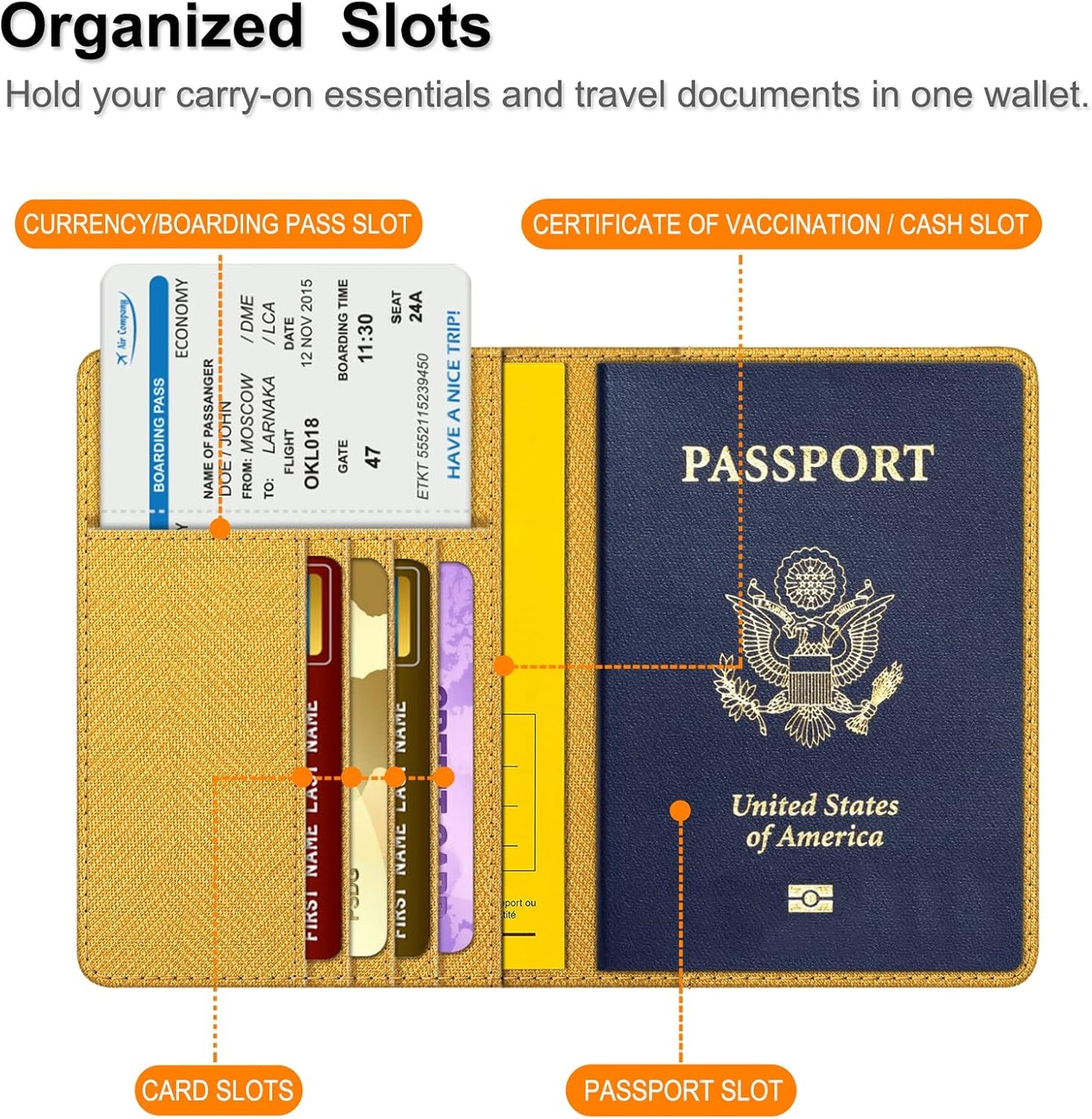 FINTIE Passport Holder, Slim Travel Wallet RFID Blocking Card Case Cover Passport Cover Protector Essentials with Credit Card Slots for Women/Men