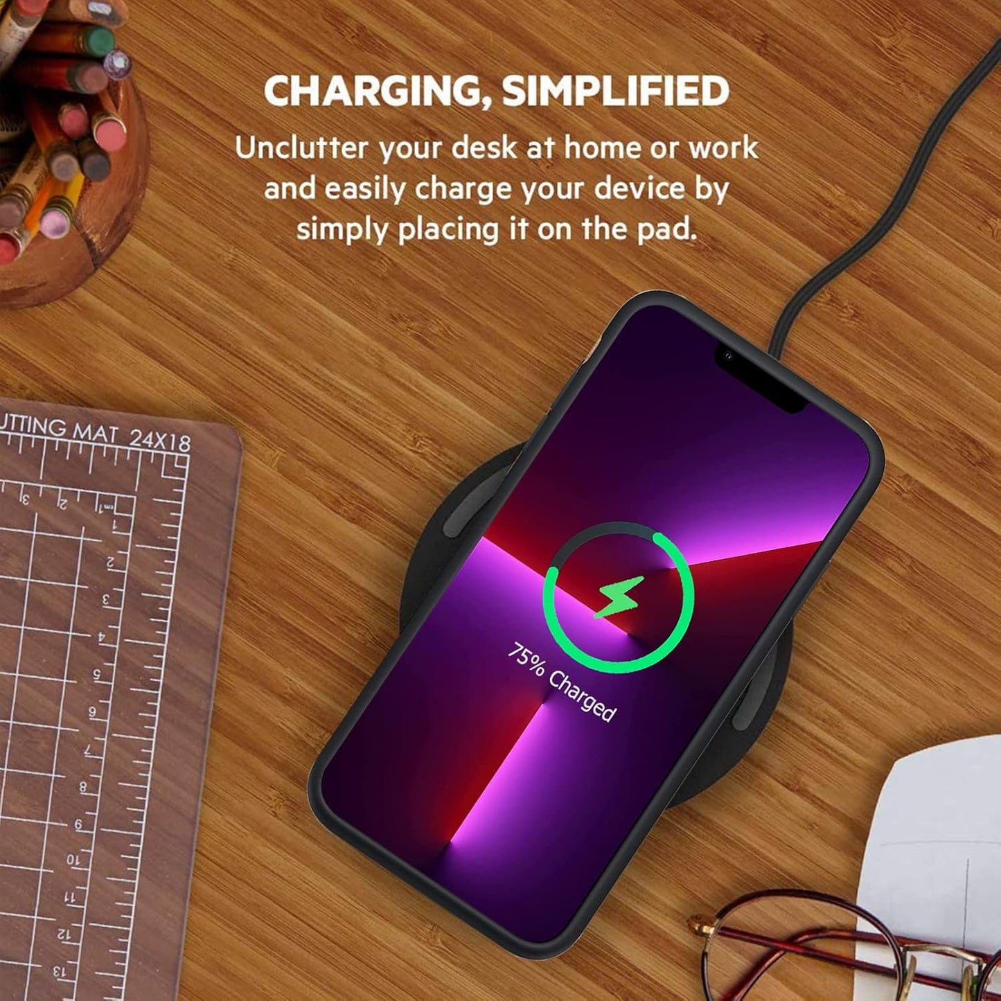 Battery Case for iPhone 13 Pro Max, Enhanced 10800mAh Portable Protective Wireless Charging Case Support Carplay Compatible with iPhone 13 Pro Max (6.7 inch) Rechargeable Battery Charger Case (Black)