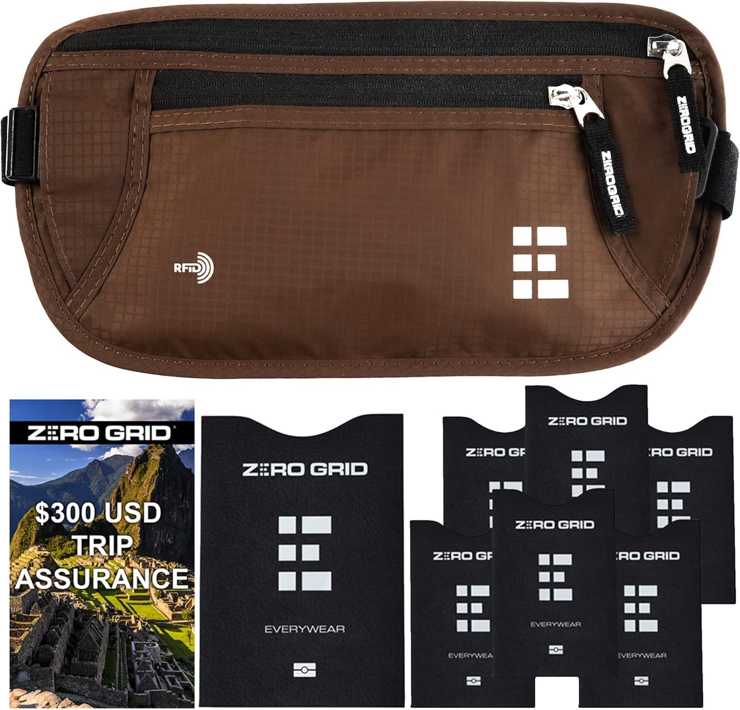 Money Belt for Secure Travel - RFID Blocking Slim Passport Holder - Hidden Waist Pouch for Cash, Credit Cards, Documents - Concealable Under Clothes, Water-Resistant Slim Fanny Pack for Men and Women