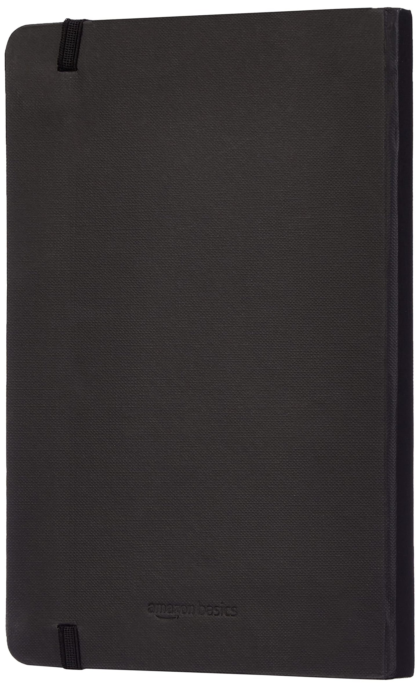 Amazon Basics Classic Lined Writing Notebook for Note Taking and Journaling, Hardcover with Elastic