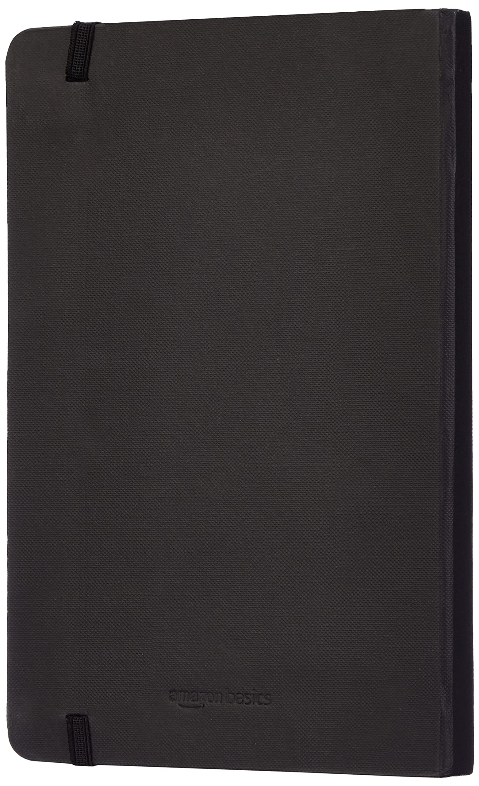 Amazon Basics Classic Lined Writing Notebook for Note Taking and Journaling, Hardcover with Elastic