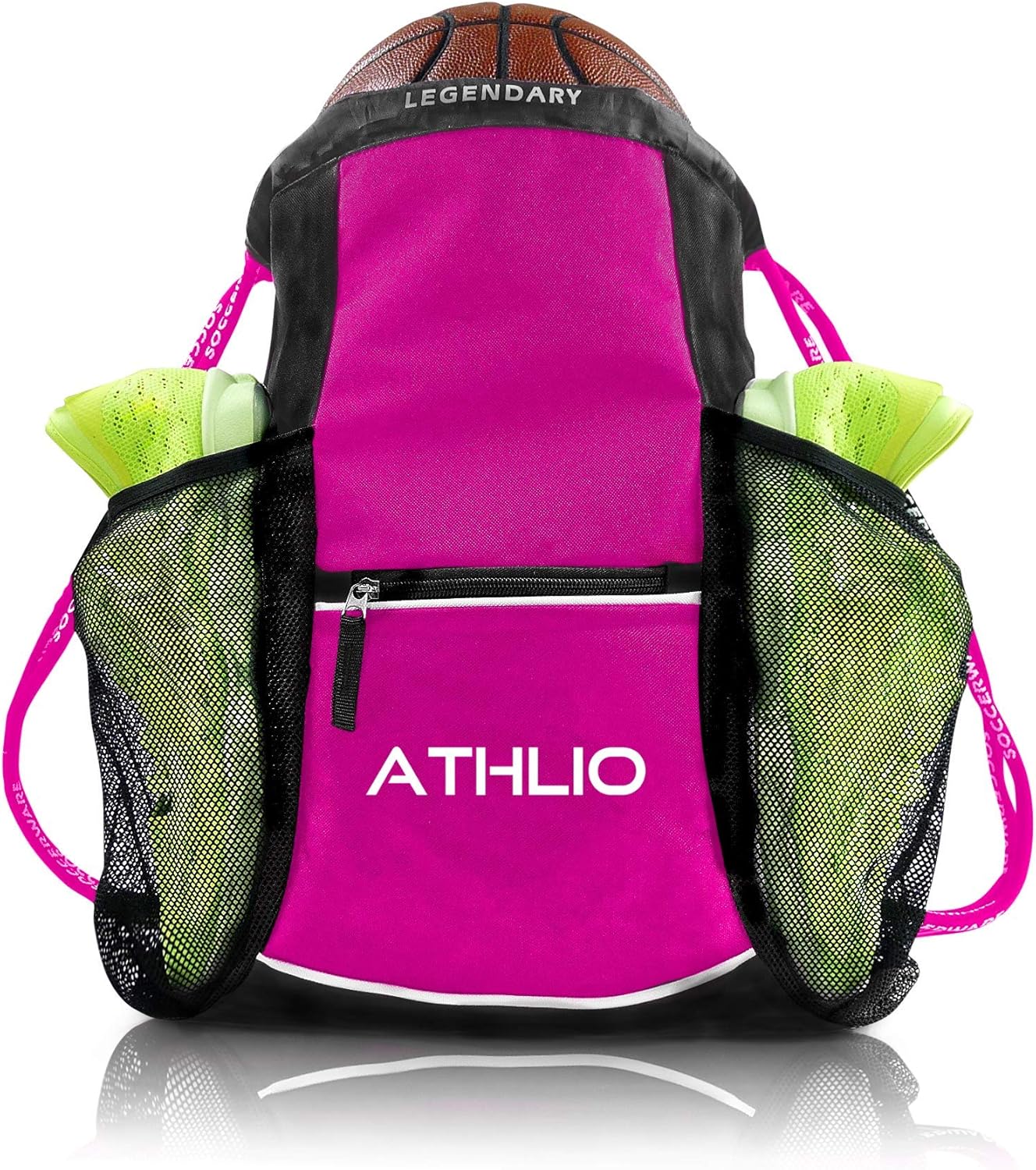 Soccerware Legendary Drawstring Gym Bag - Waterproof | For Sports & Workout Gear | XL Capacity | Heavy-Duty Sackpack Backpack