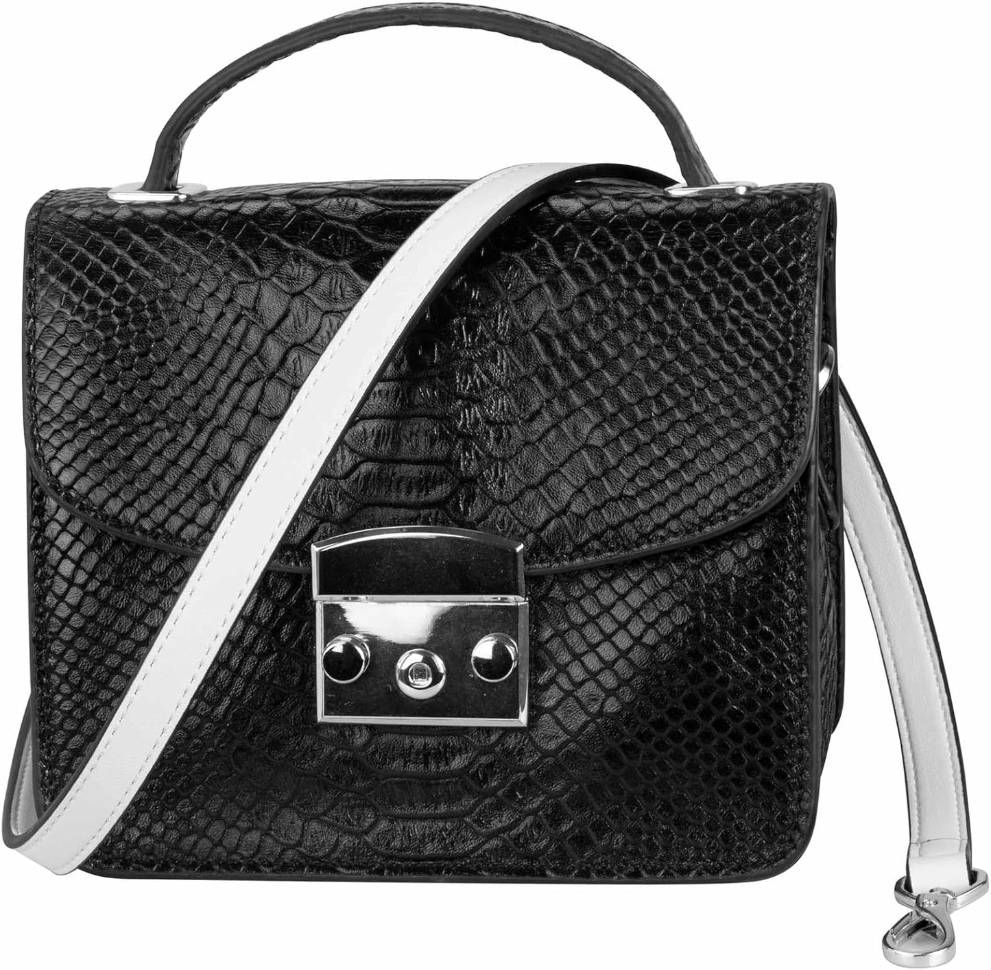 Allzedream Leather Purse Strap Replacement Crossbody Handbag Long Adjustable (White, Silver Hardware)