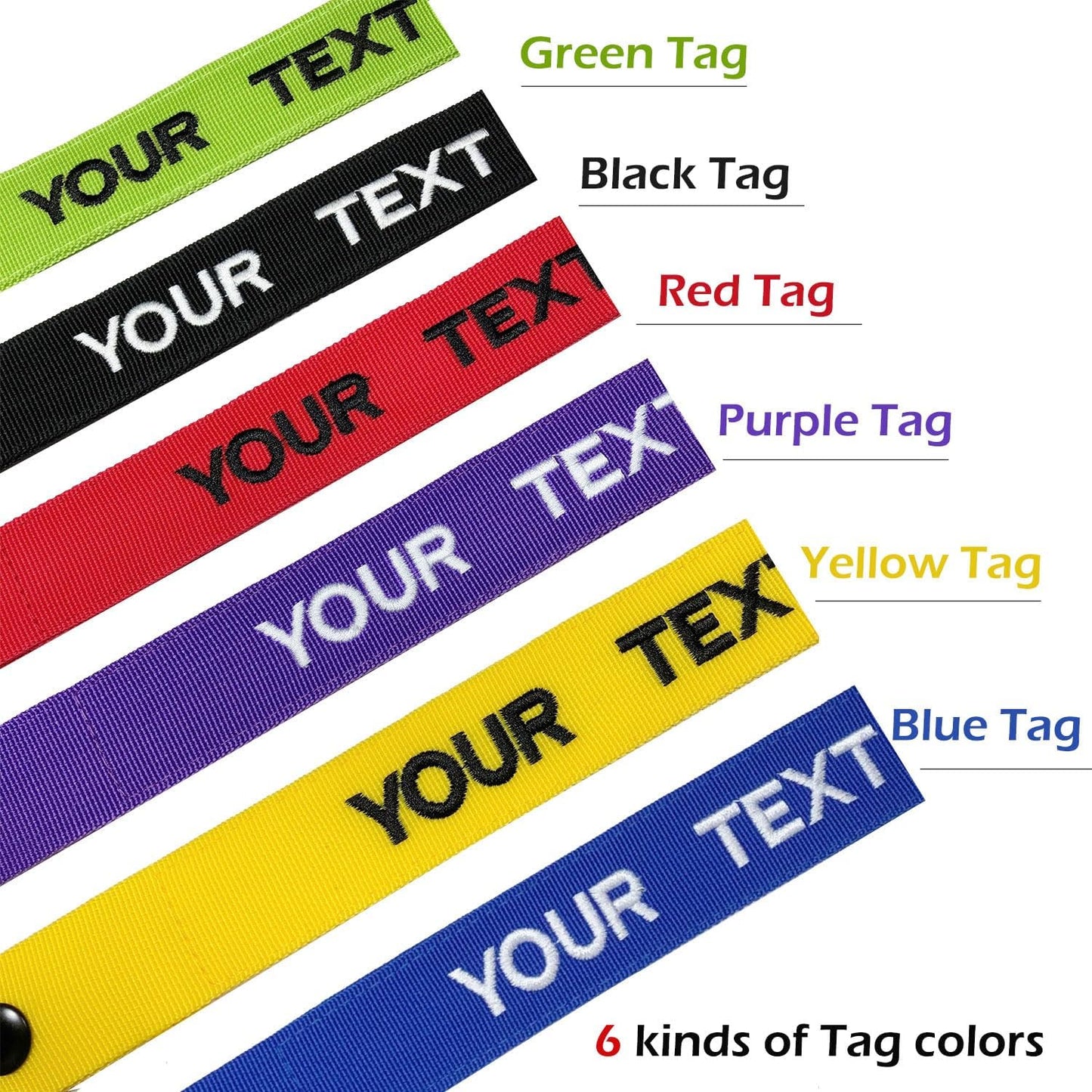 Personalized Luggage Tags, Customized Name ID Suitcase Tag Labels for Travel Suitcase, Personalized Embroidery Baggage Tags to Quickly Spot Suitcases,Travel Bag,Hiking Bag (Polyester)